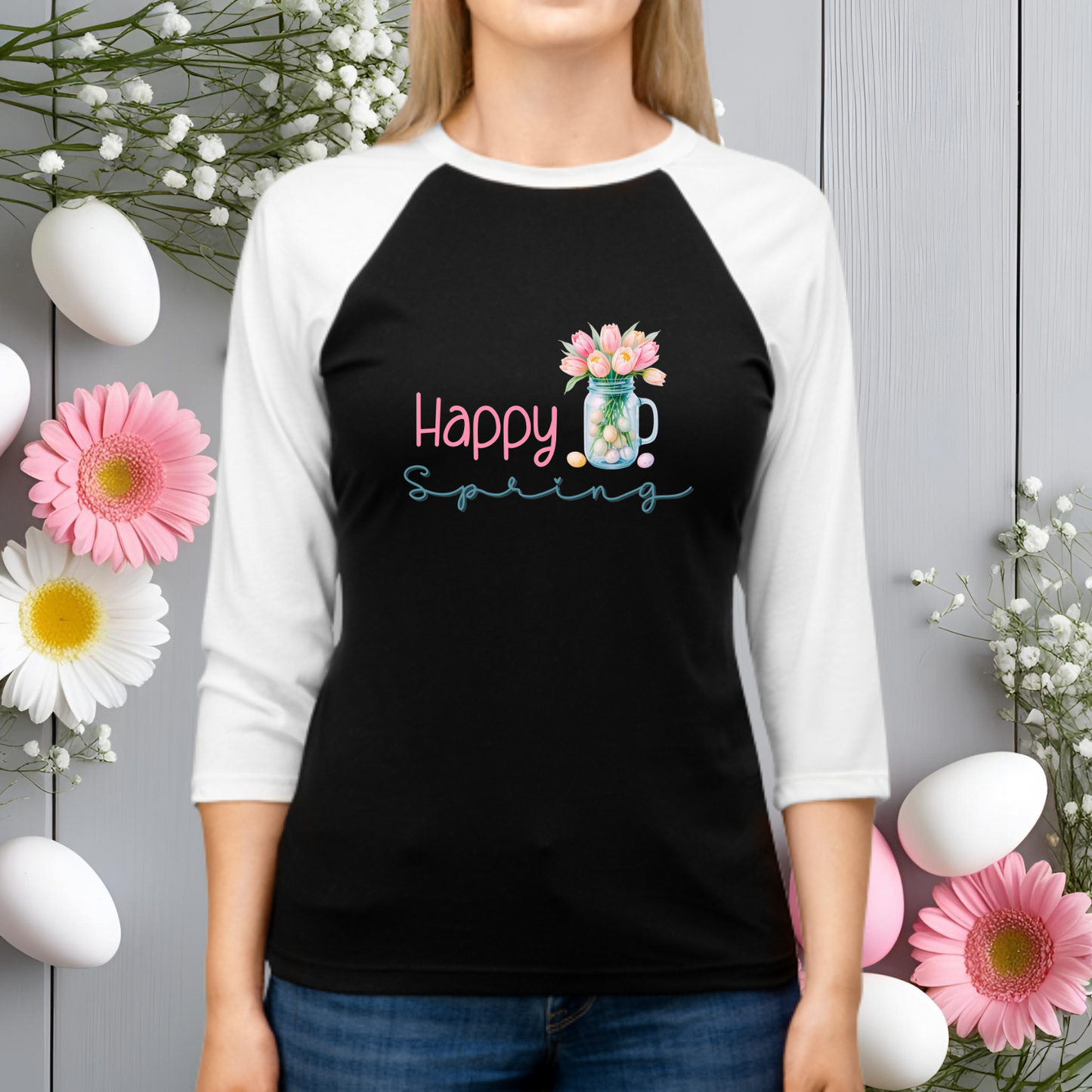 Happy Spring Baseball Tee