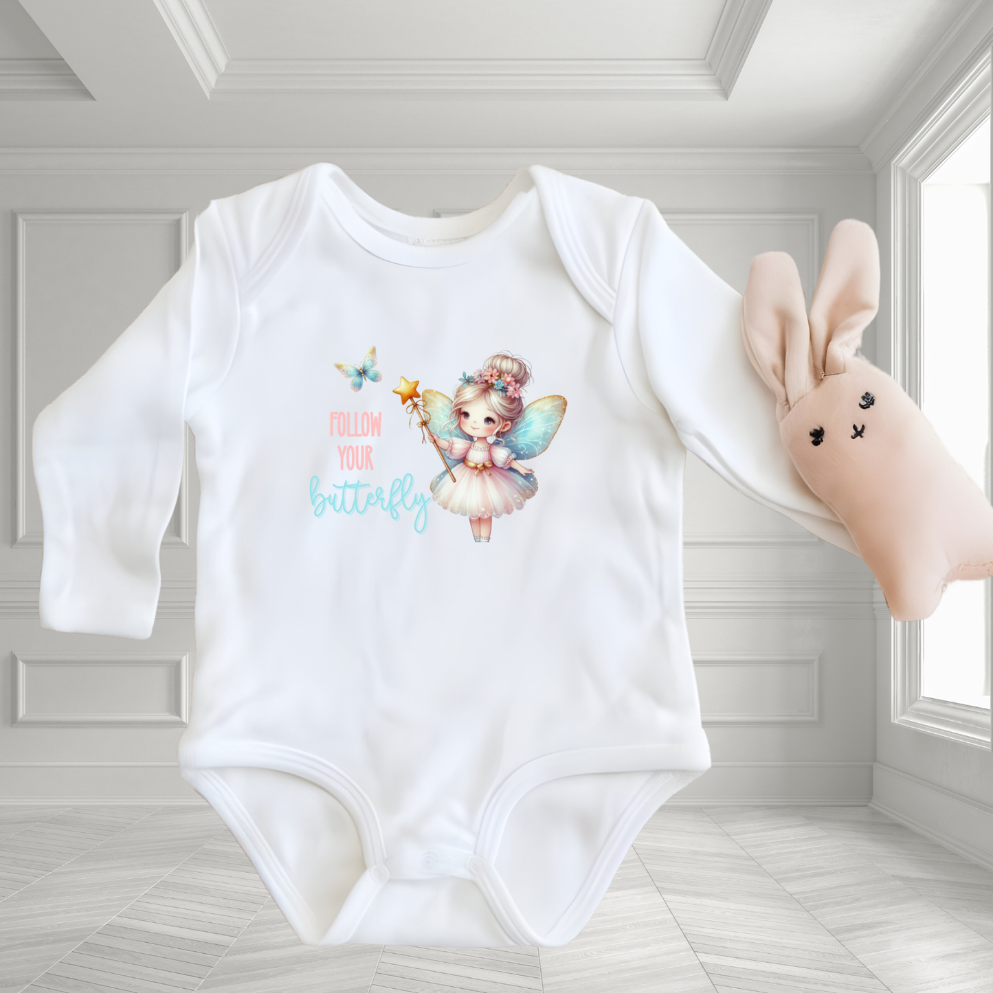 Follow Your Butterfly Infant Long Sleeve Onesie