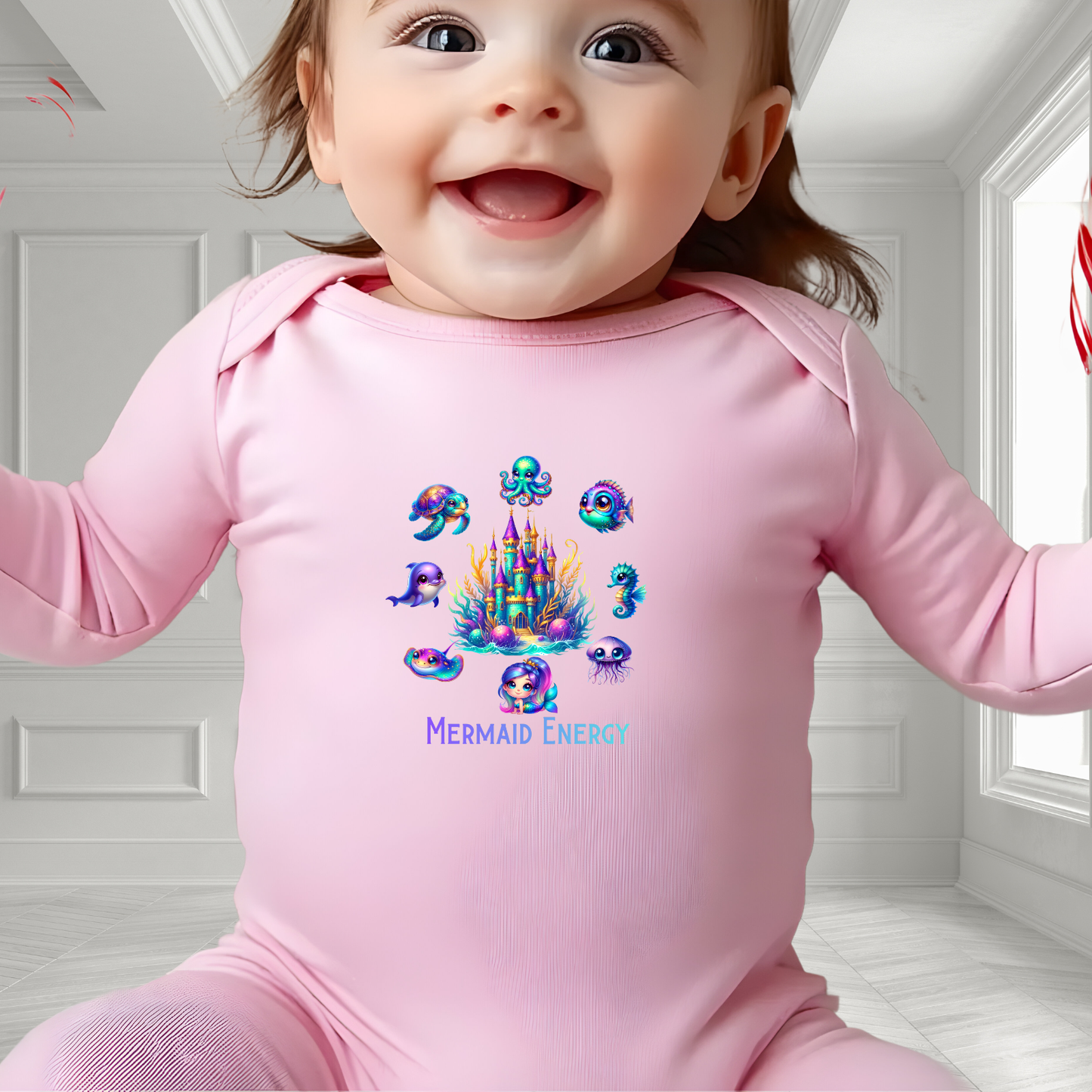 Mermaid Energy Infant Long Sleeve Onesie