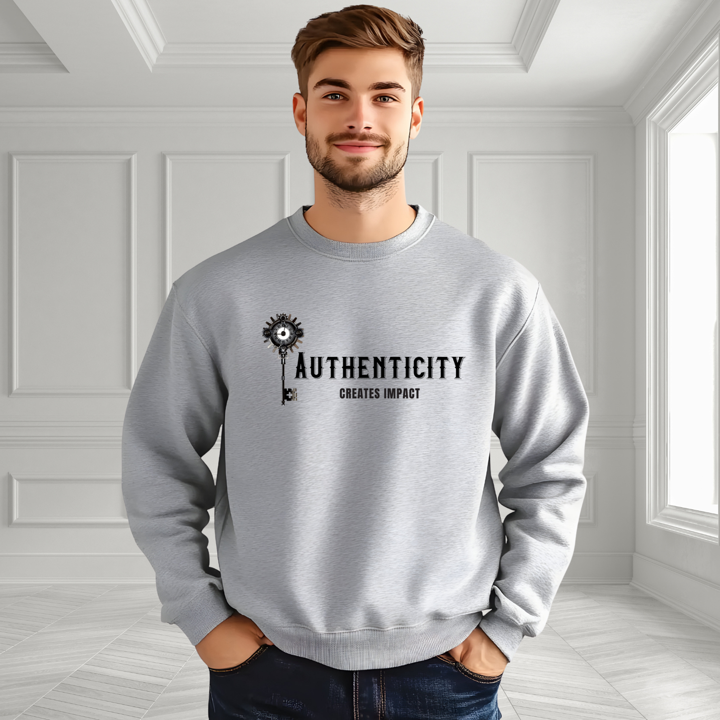 Authenticity Creates Impact Crewneck Sweatshirt