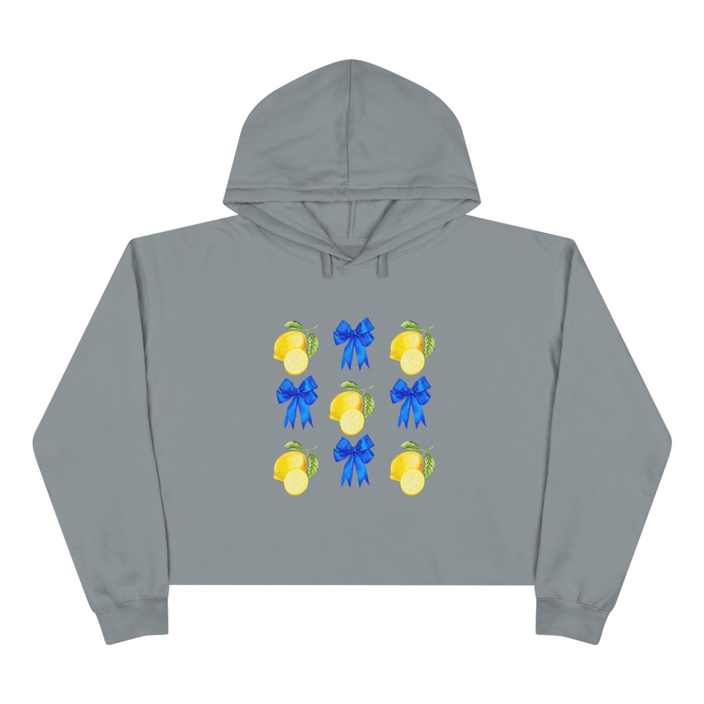Lemons And Bows Crop Hoodie