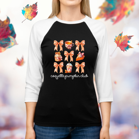 Coquette Pumpkin Club Baseball Tee