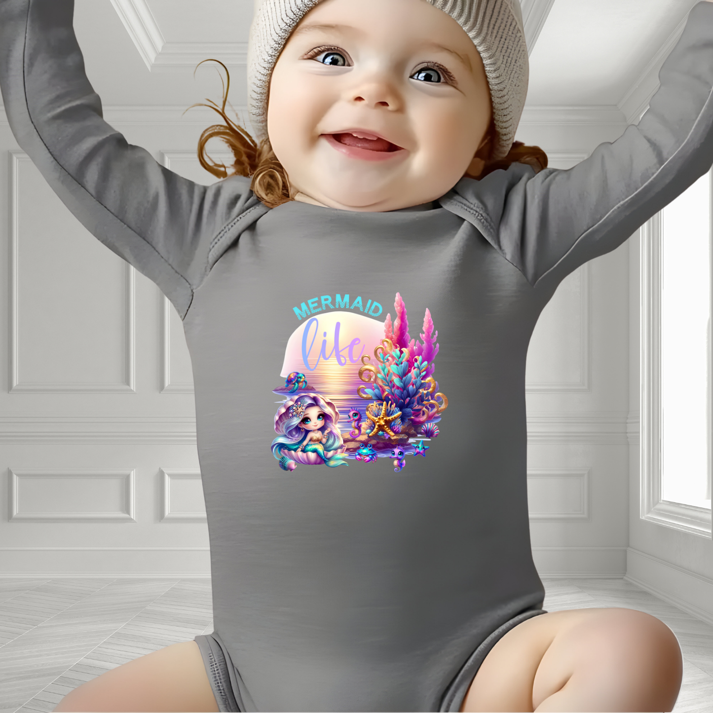 Mermaid Life Infant Long Sleeve Onesie