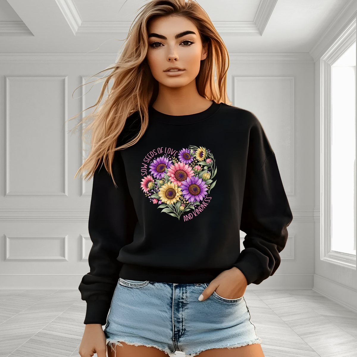 Sow Seeds Of Love And Kindness Crewneck Sweatshirt