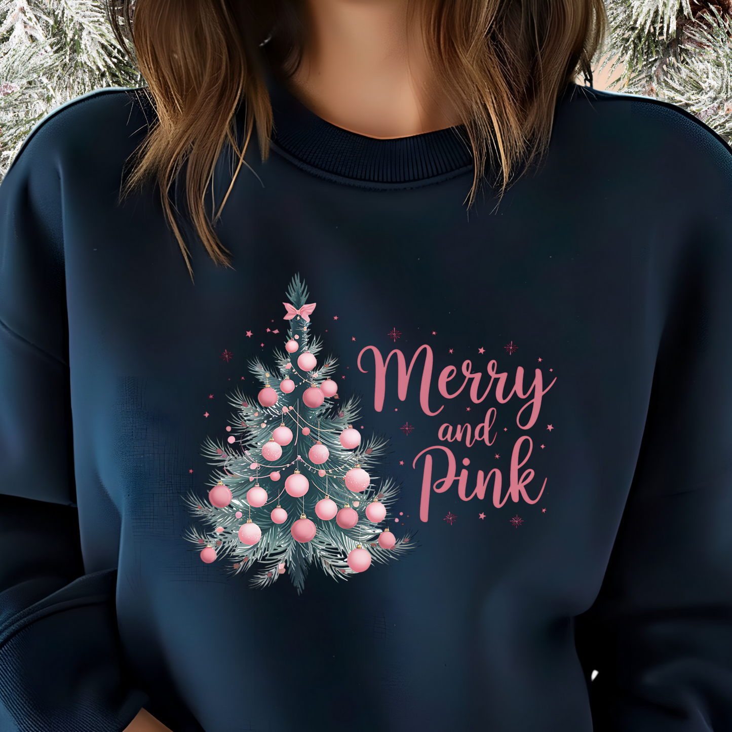 Merry And Pink Crewneck Sweatshirt