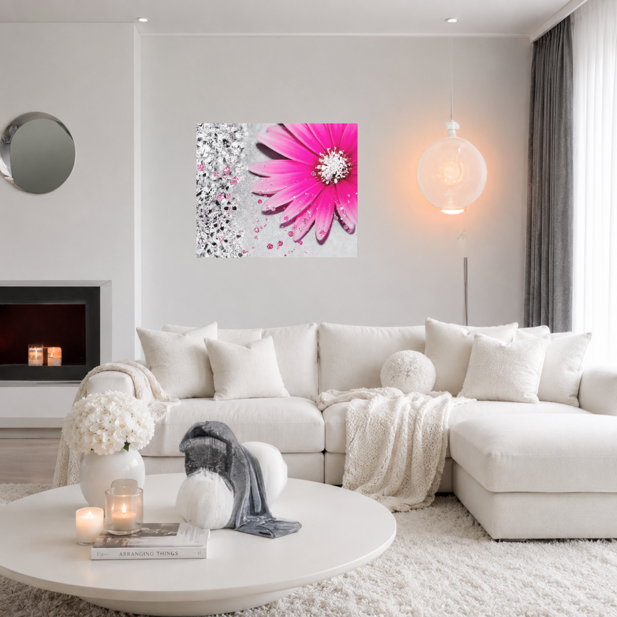 Blush In Bloom Canvas Wall Art