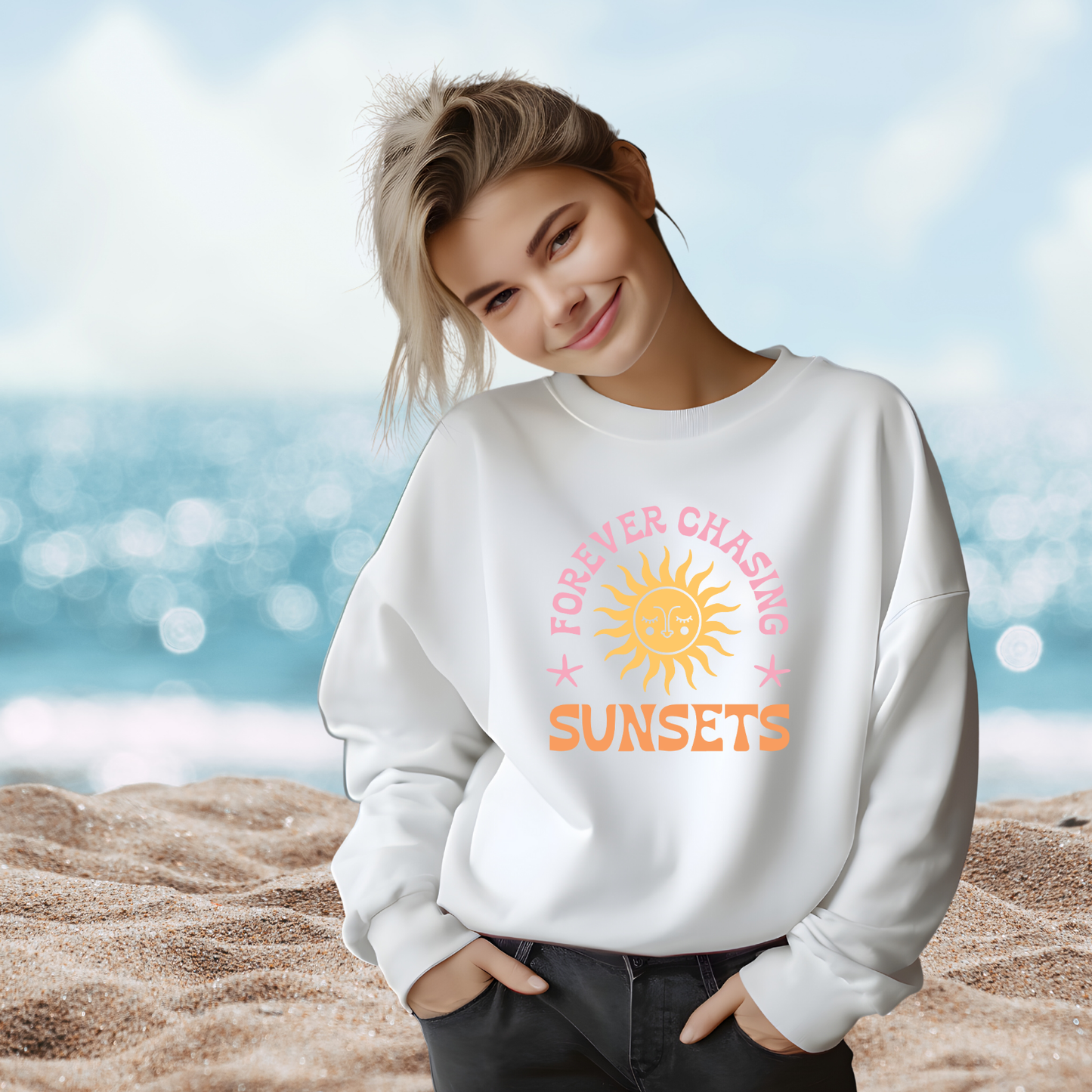 Forever Chasing Sunsets Crewneck Sweatshirt