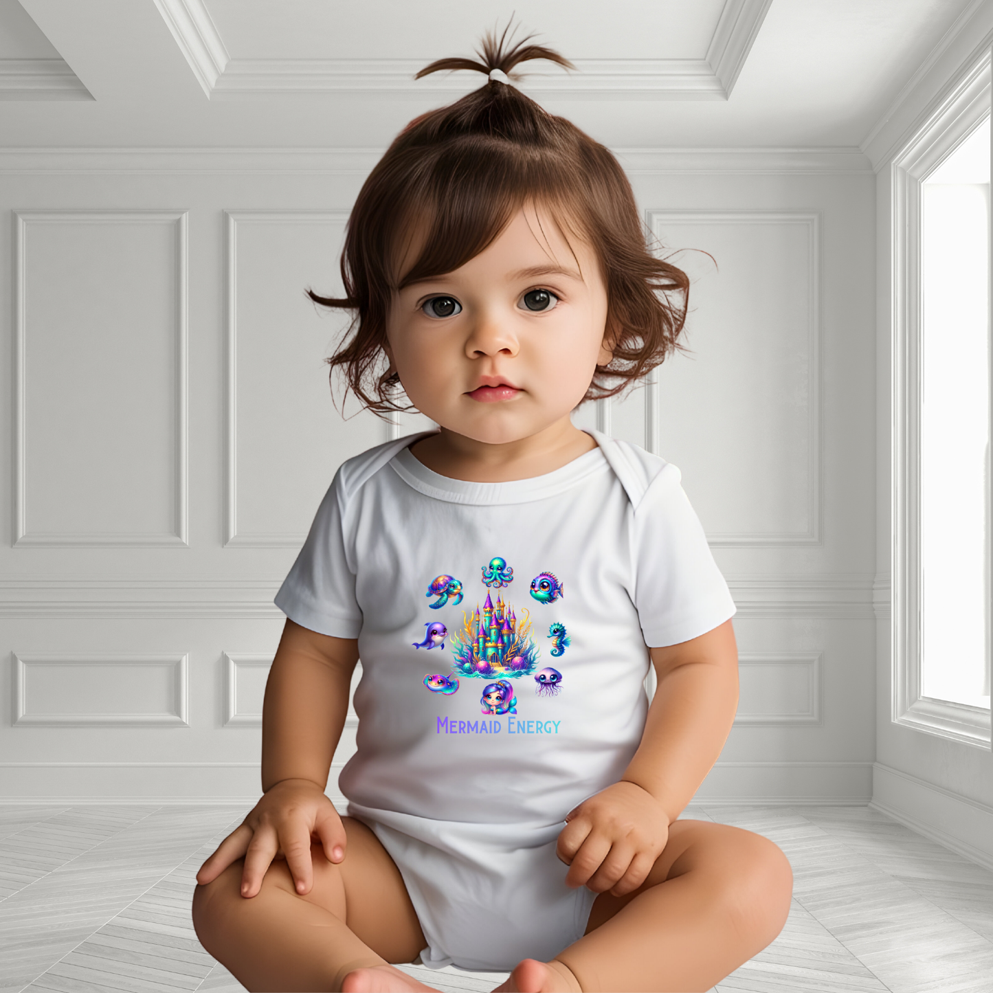 Mermaid Energy Infant Short Sleeve Onesie