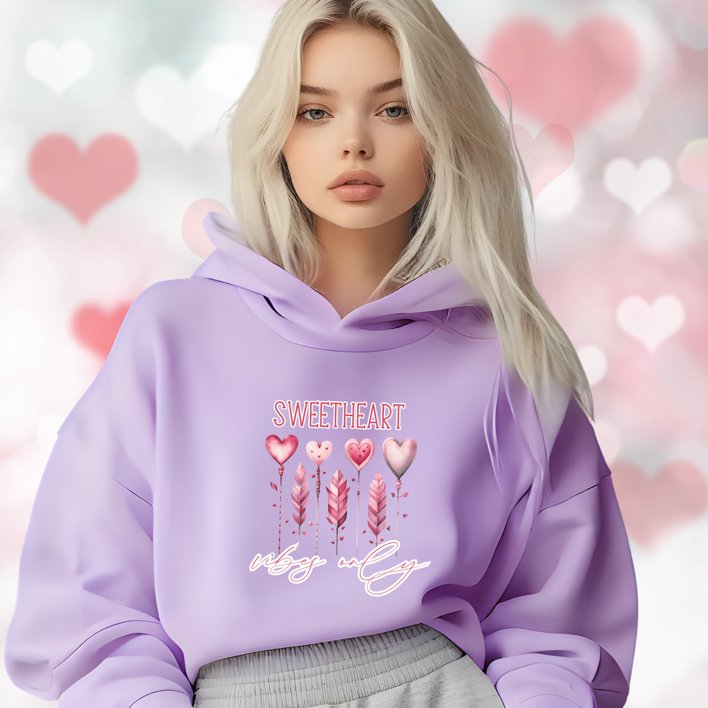 Sweetheart Vibes Only Crop Hoodie