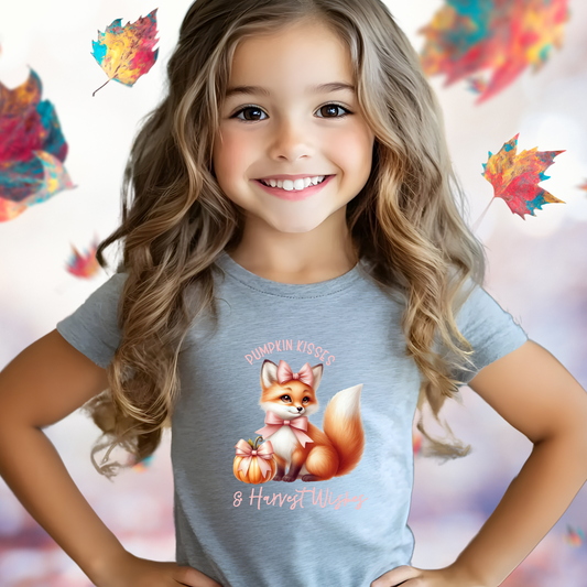 Pumpkin Kisses & Harvest Wishes Kid’s T-Shirt