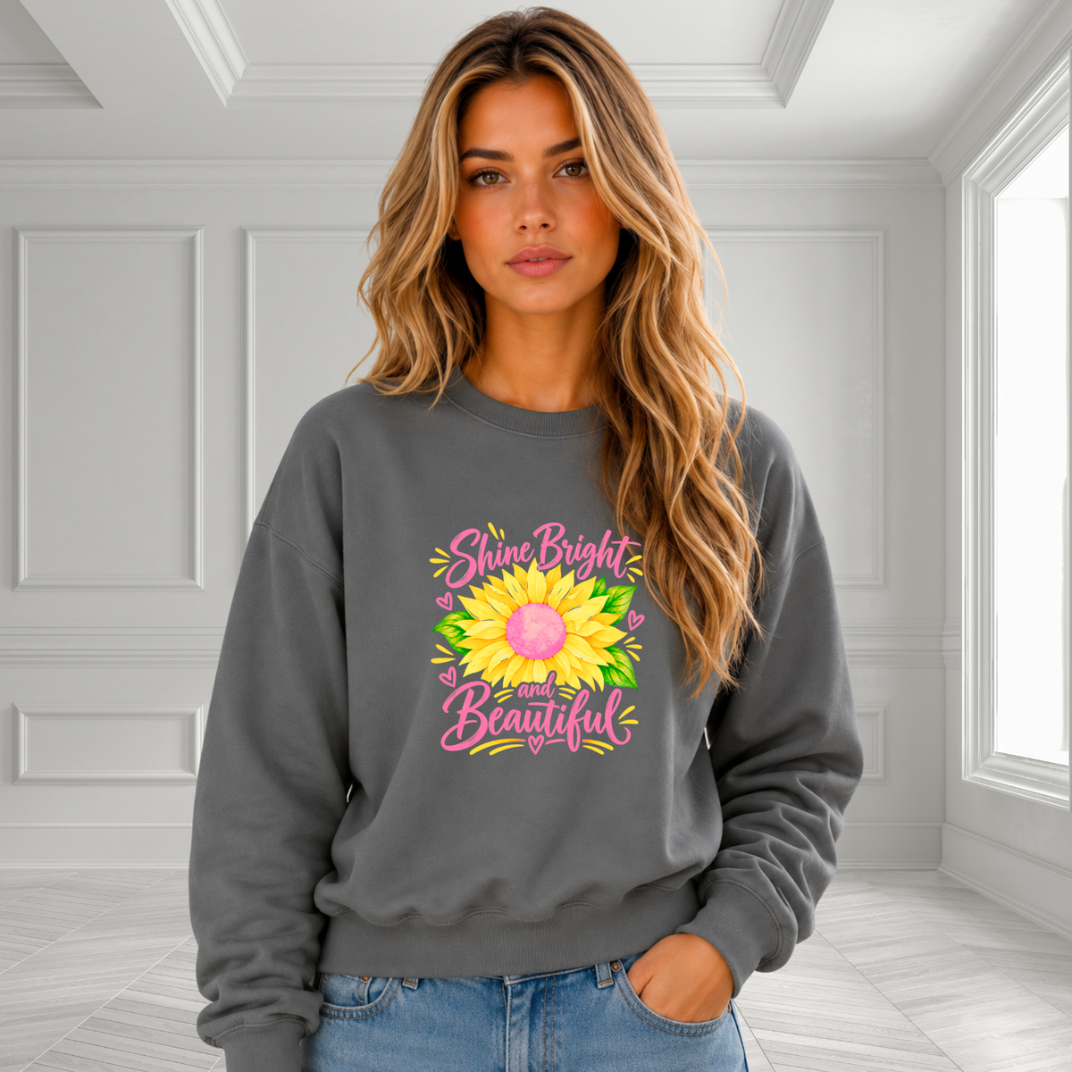 Shine Bright And Beautiful Crewneck Sweatshirt