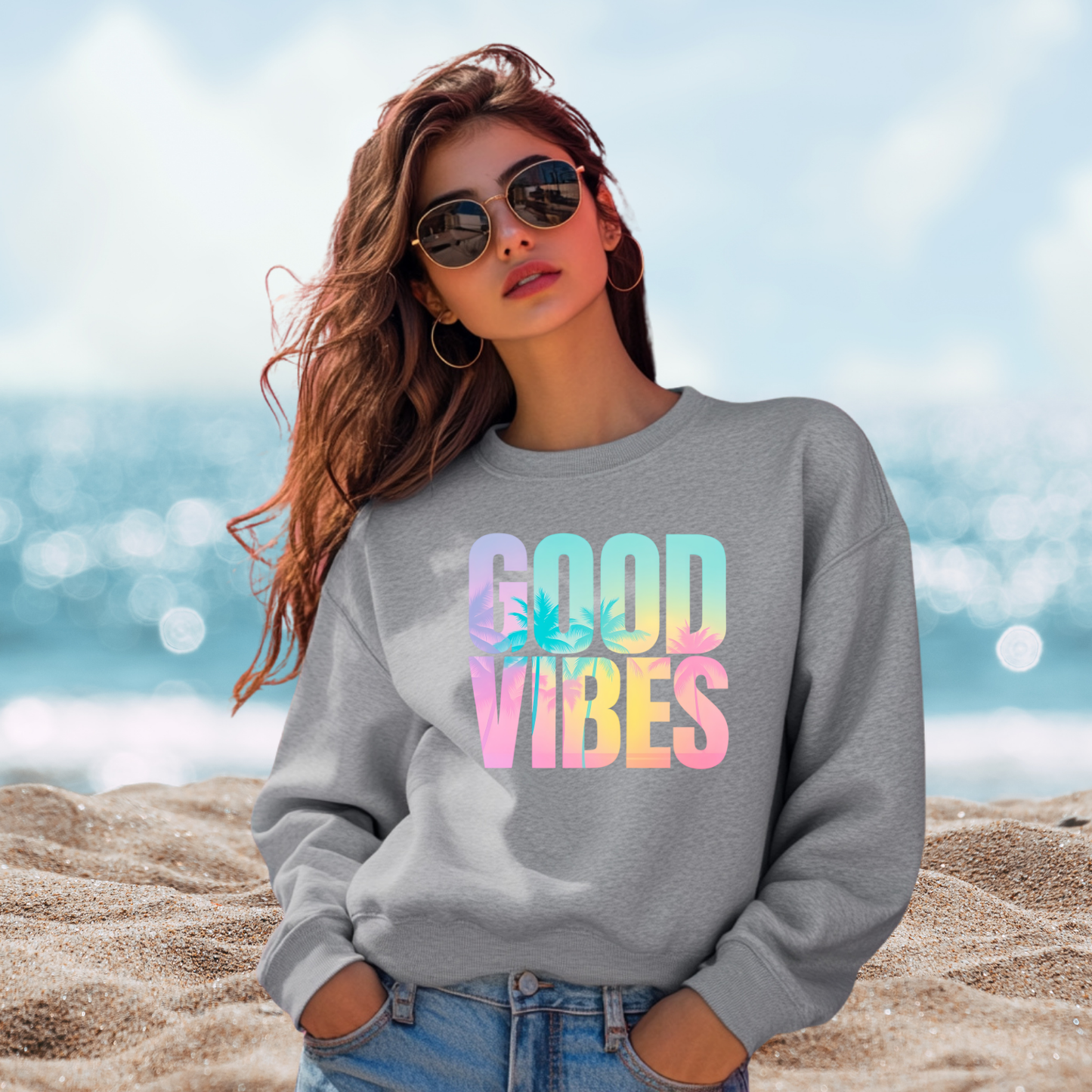 Good Vibes Summer Crewneck Sweatshirt