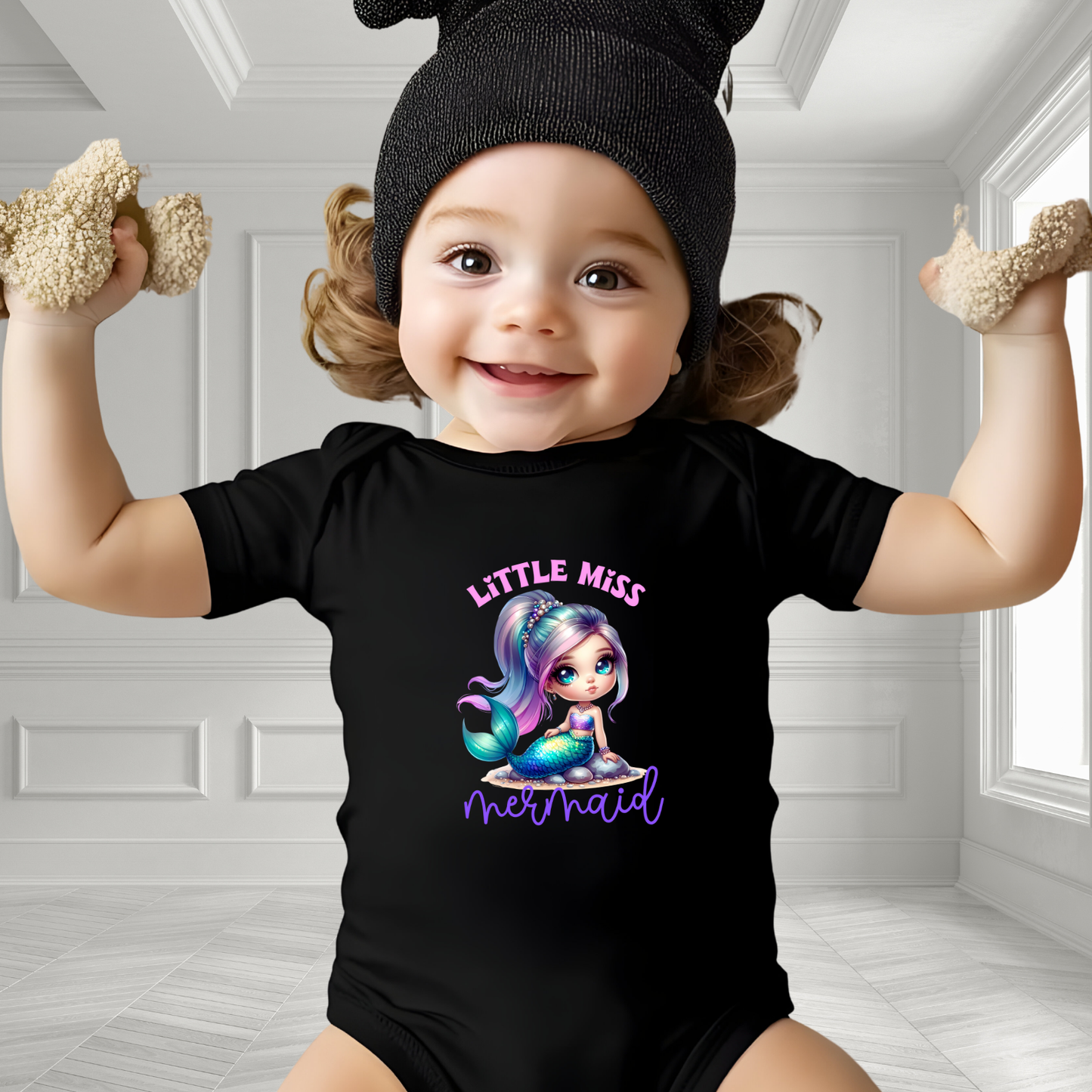 Little Miss Mermaid Infant Short Sleeve Onesie