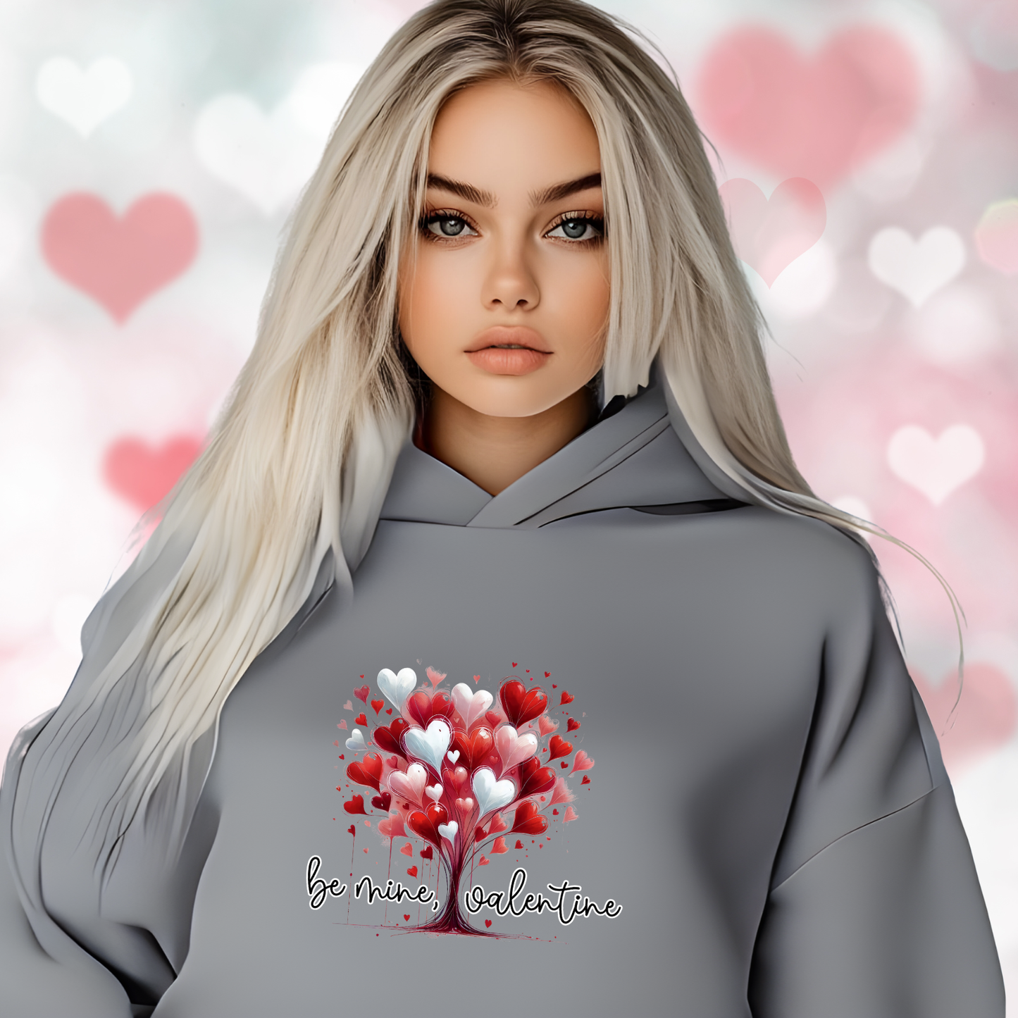 Be Mine, Valentine Crop Hoodie