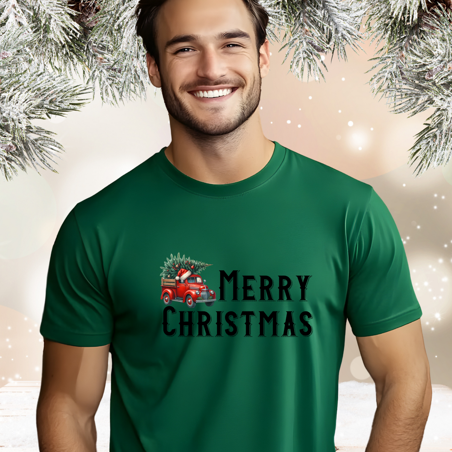 Merry Christmas Vintage Truck T-Shirt