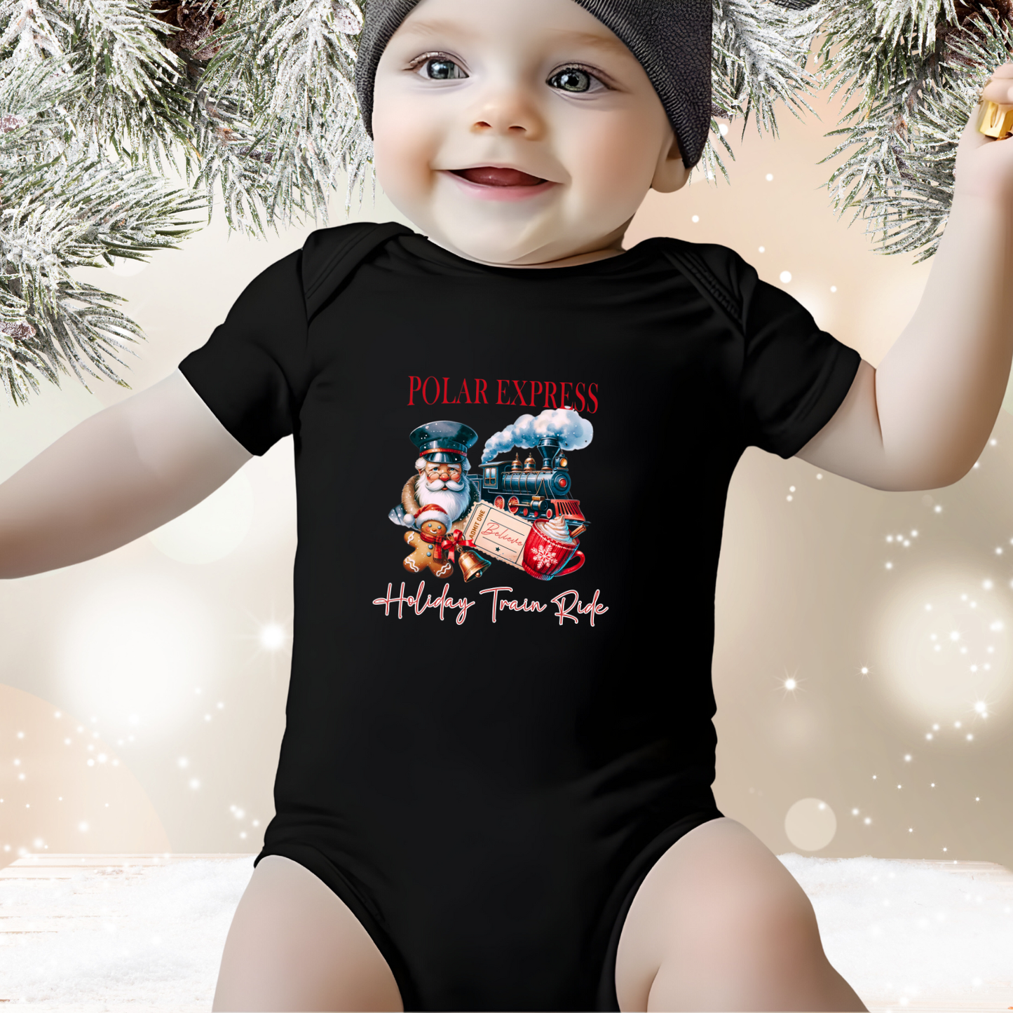 Polar Express Infant Short Sleeve Onesie