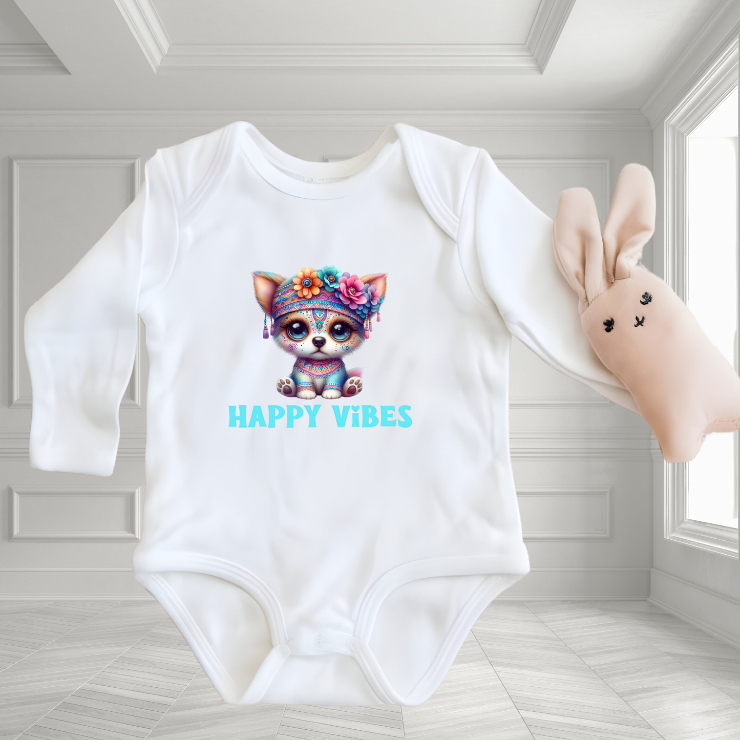 Happy Vibes Infant Long Sleeve Onesie