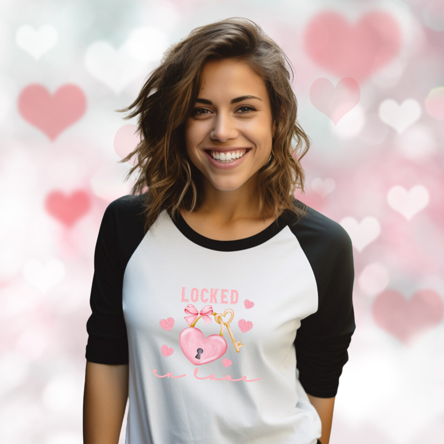 Locked in Love Baseball Tee