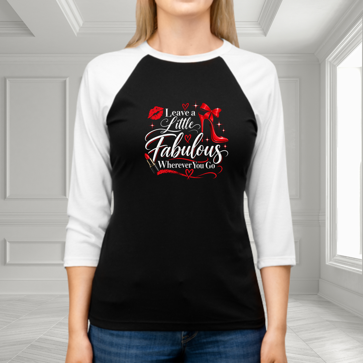 Leave A Little Fabulous Wherever You Go Baseball Tee