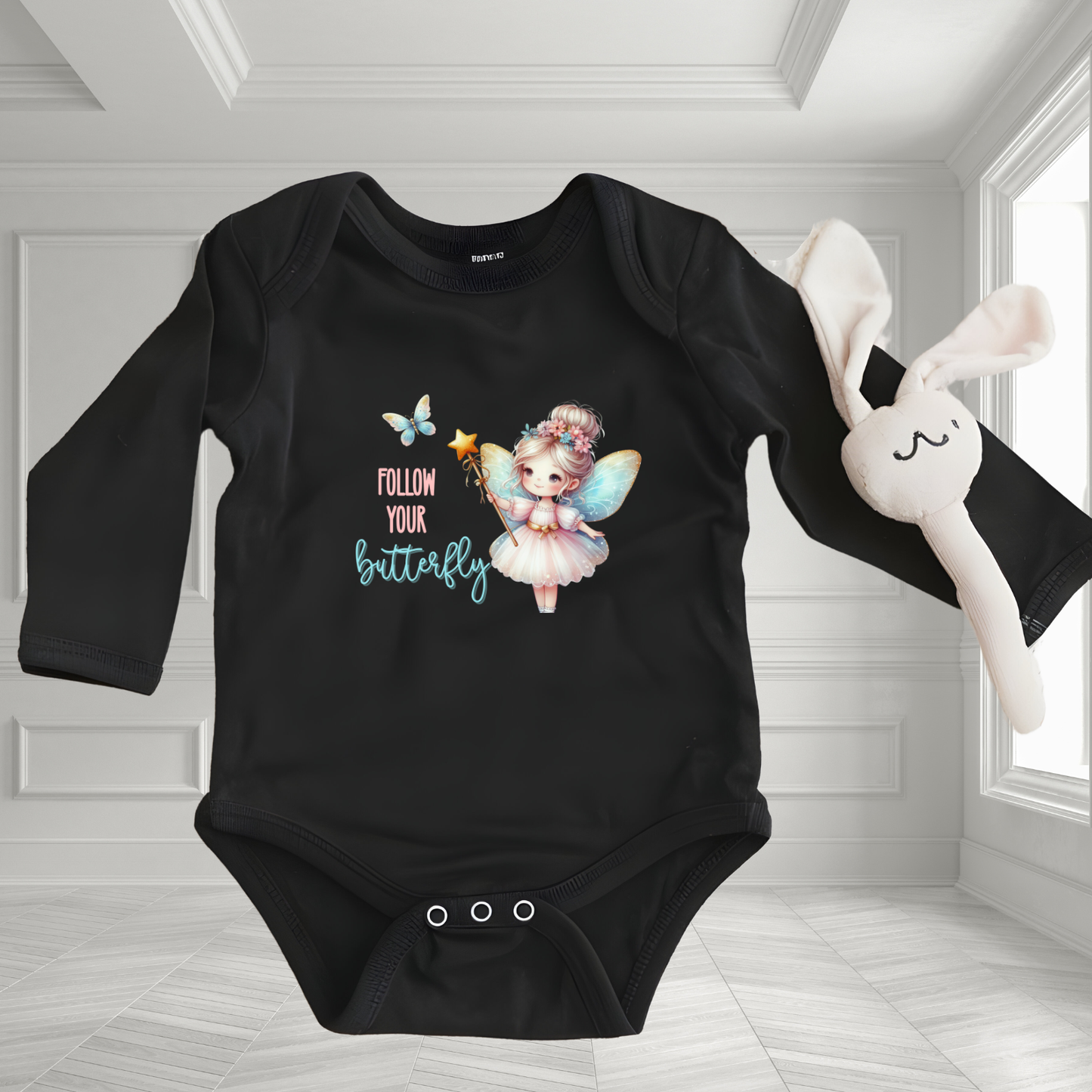 Follow Your Butterfly Infant Long Sleeve Onesie