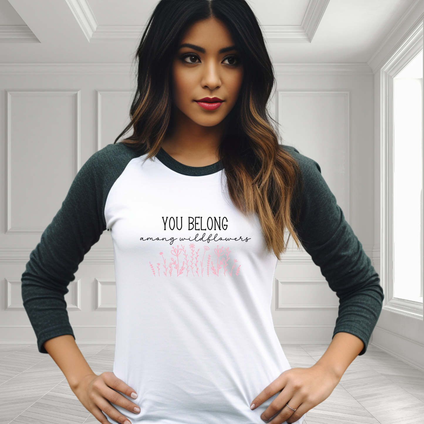 You Belong Among Wildflowers Baseball Tee