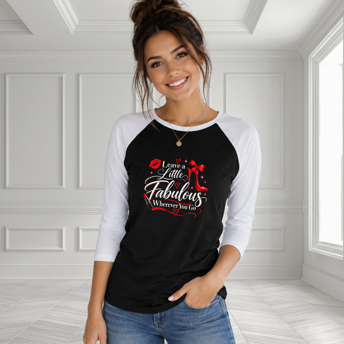 Leave A Little Fabulous Wherever You Go Baseball Tee