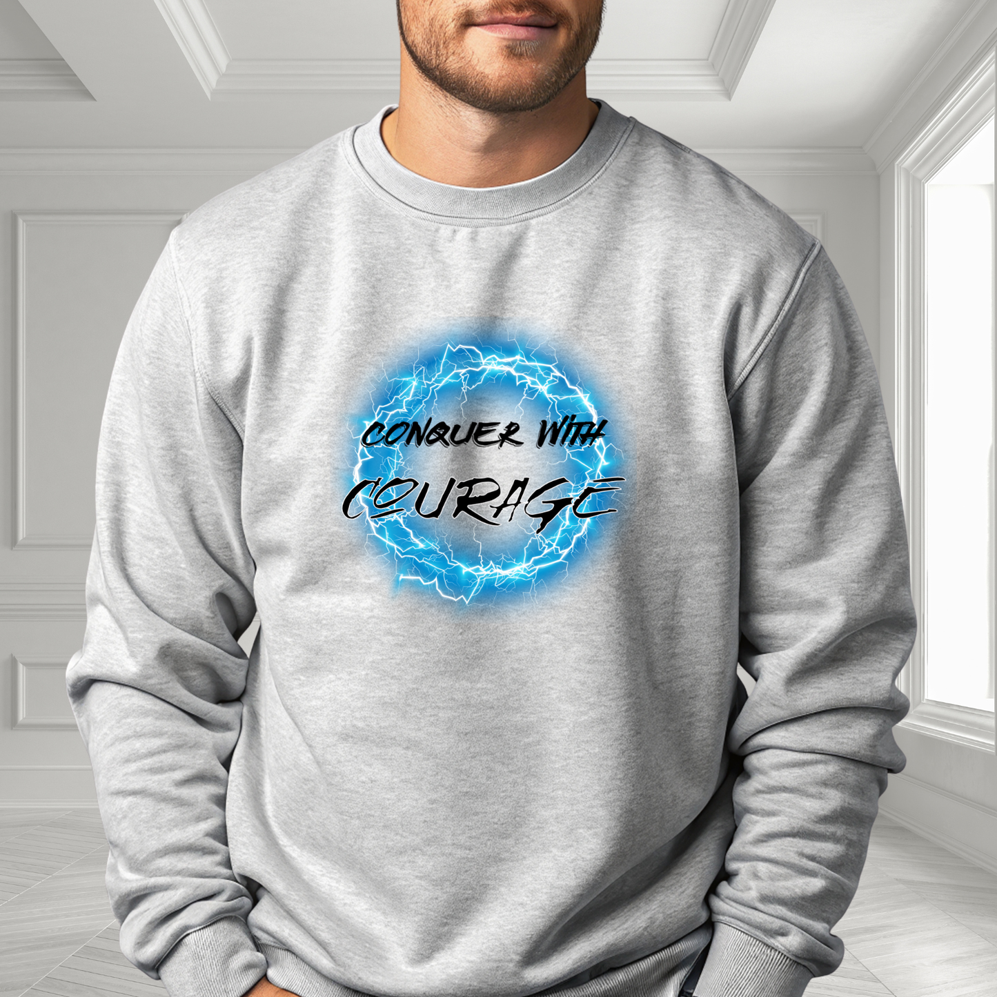 Conquer With Courage Crewneck Sweatshirt