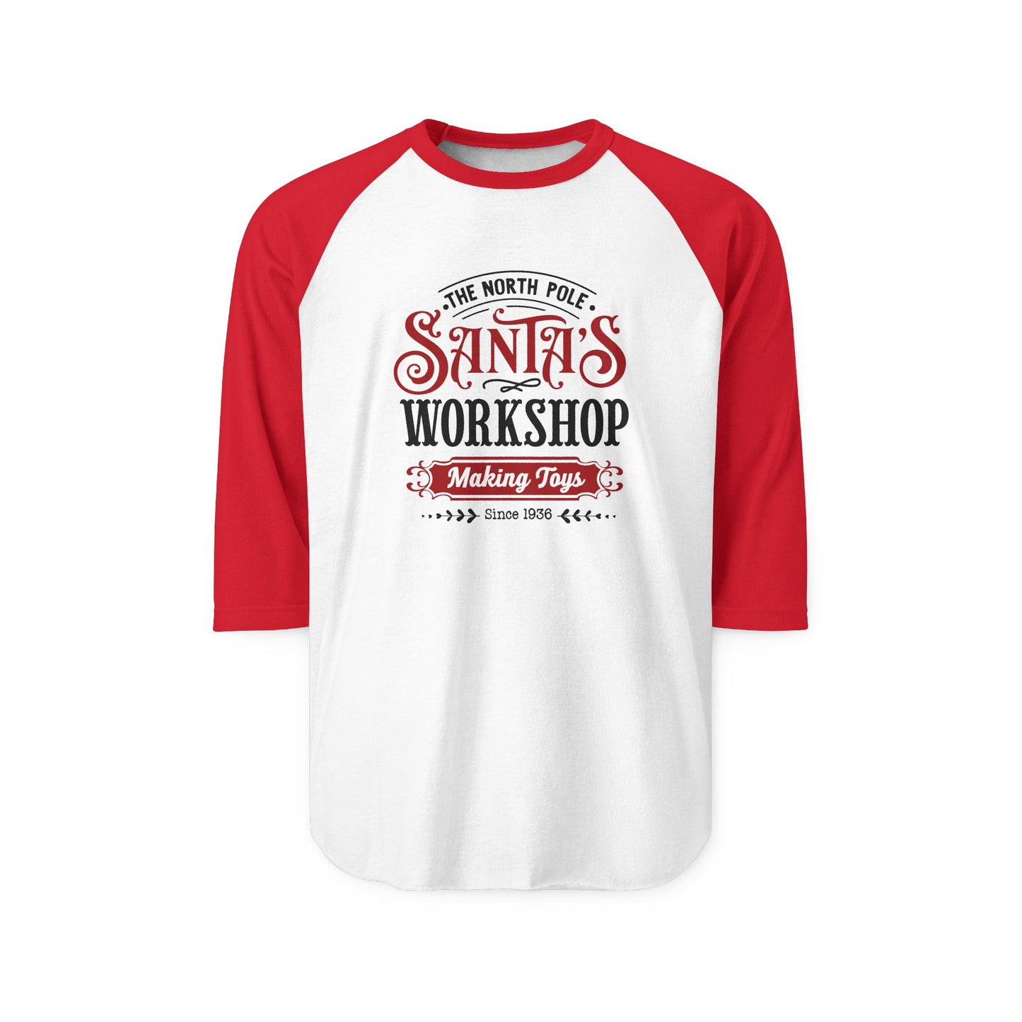 Santa’s Workshop Baseball Tee