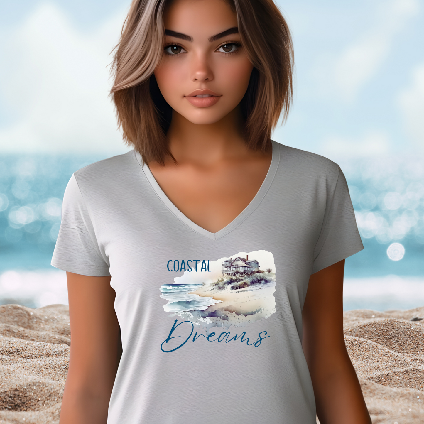 Coastal Dreams V-Neck Tee