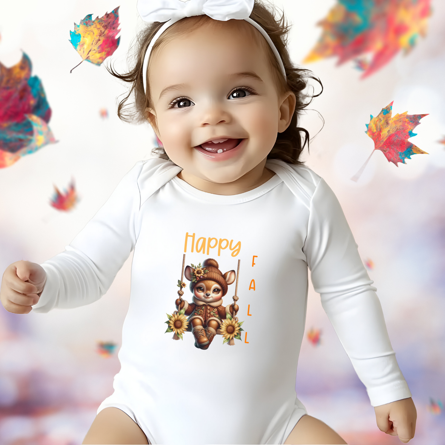 Happy Fall Infant Long Sleeve Onesie