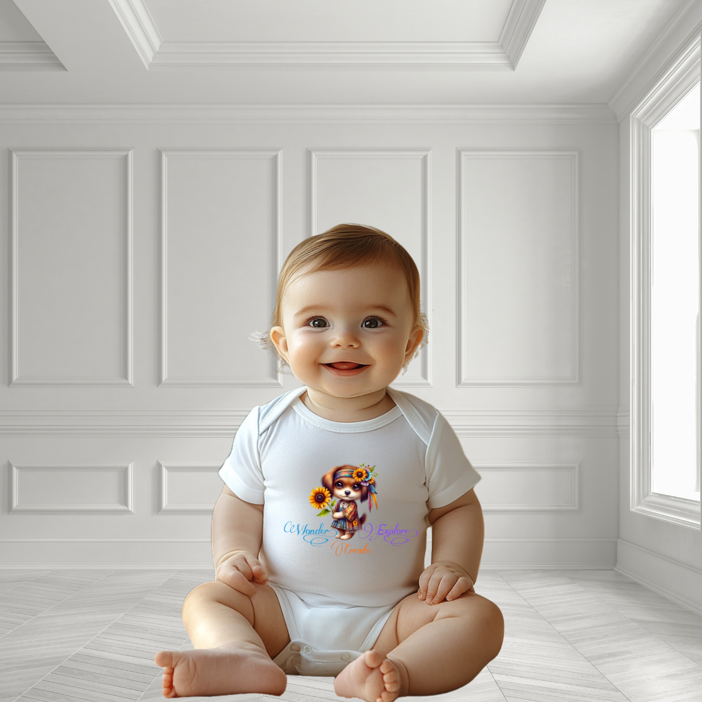 Wonder, Explore, Create Infant Short Sleeve Onesie