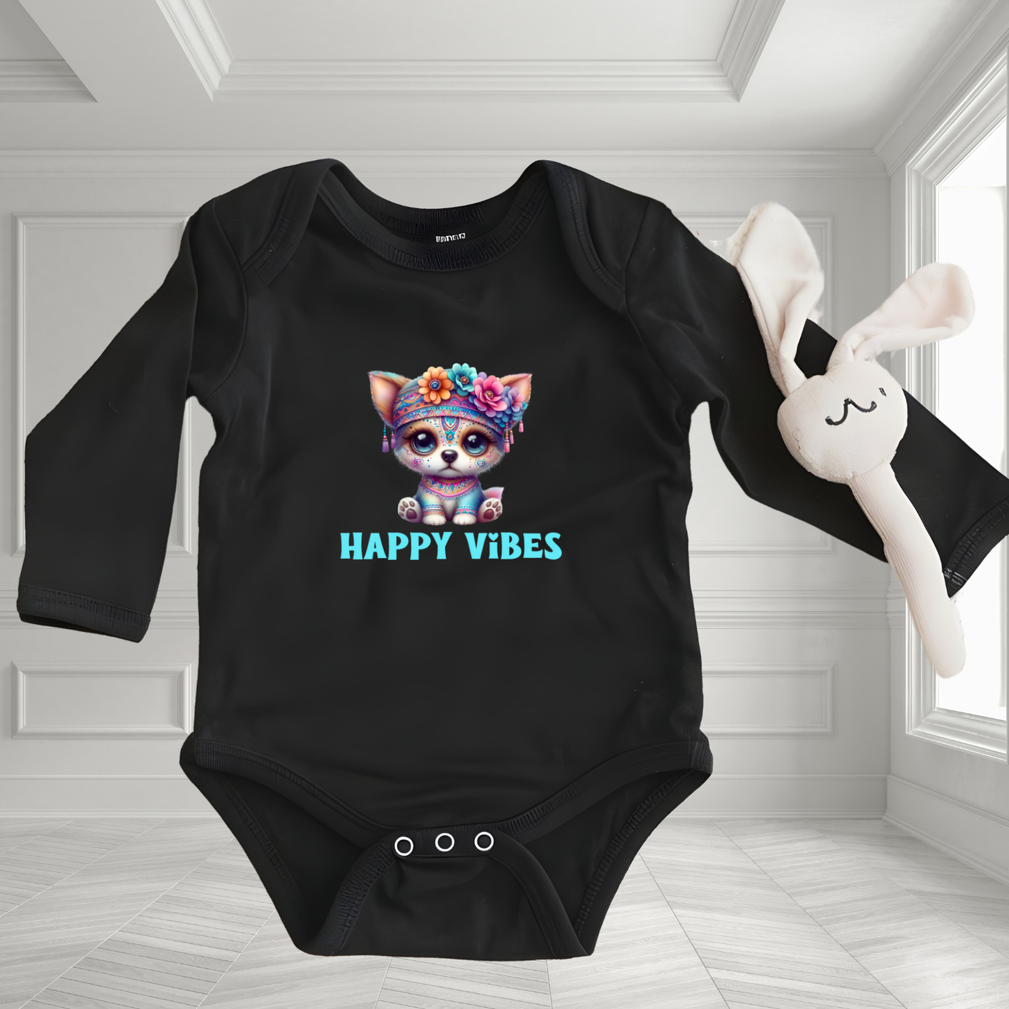 Happy Vibes Infant Long Sleeve Onesie