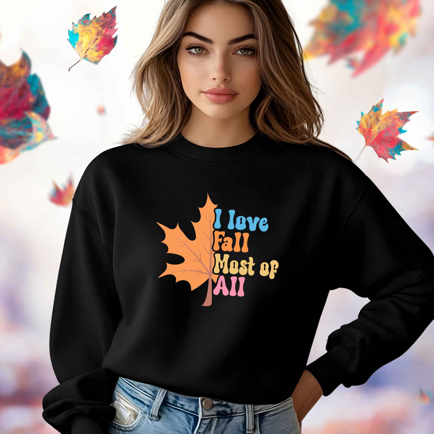 I Love Fall Crewneck Sweatshirt
