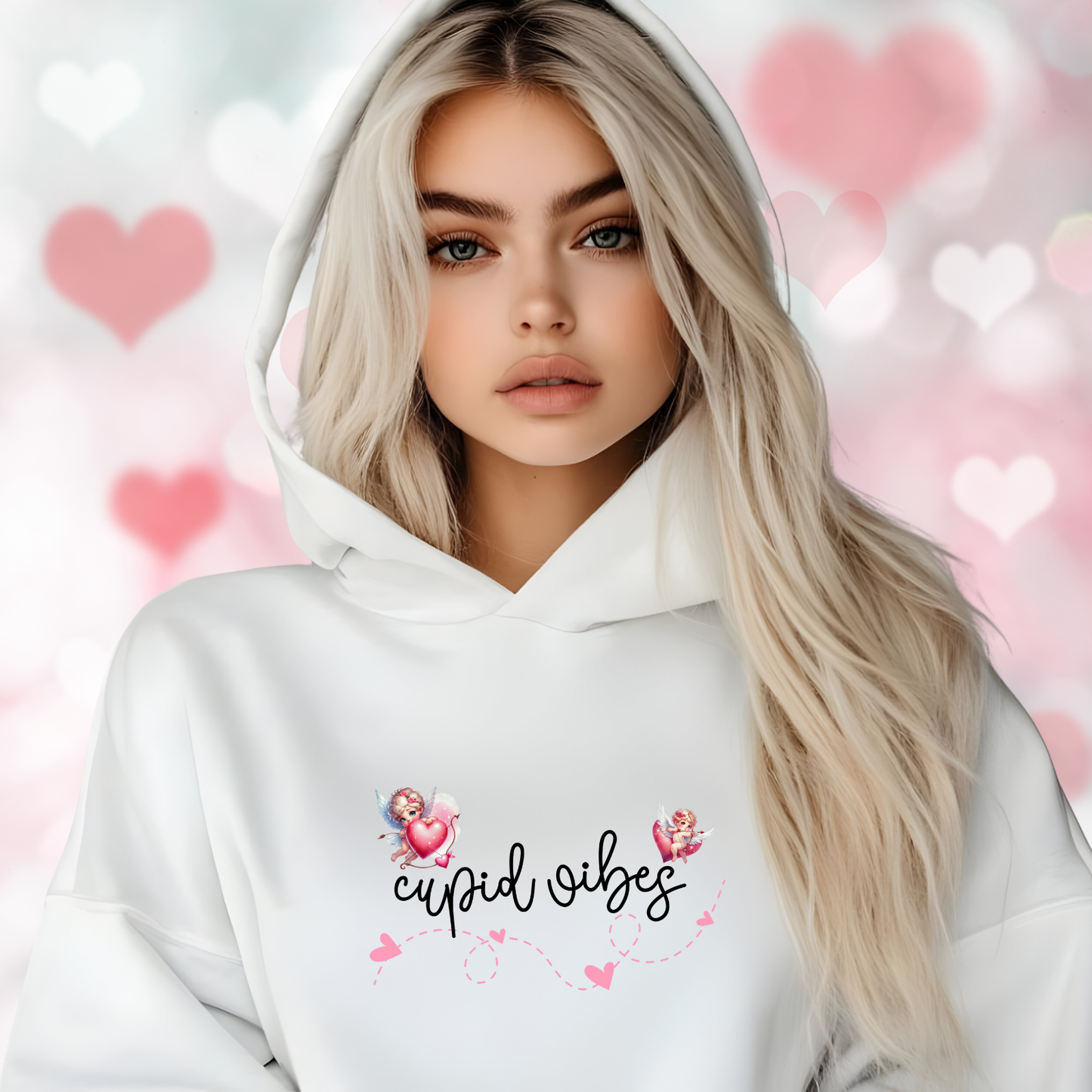 Cupid Vibes Crop Hoodie