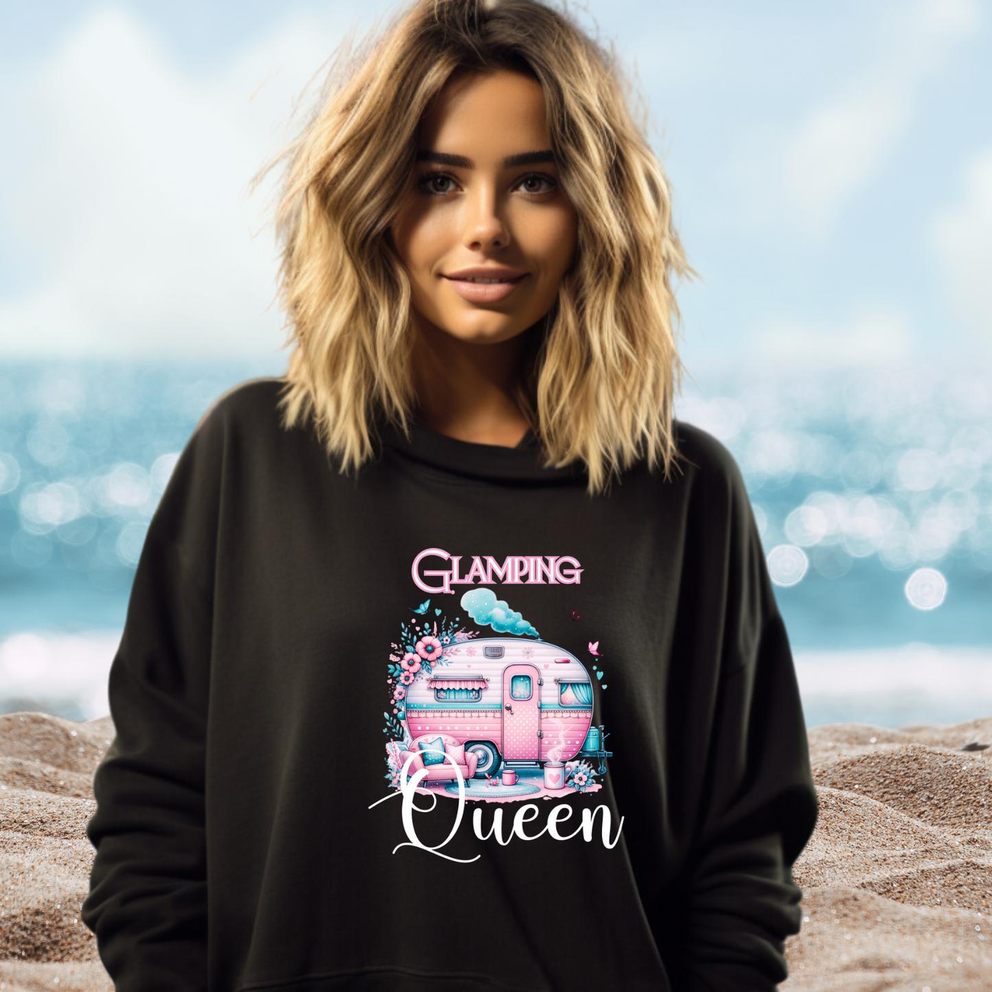 Glamping Queen Crewneck Sweatshirt