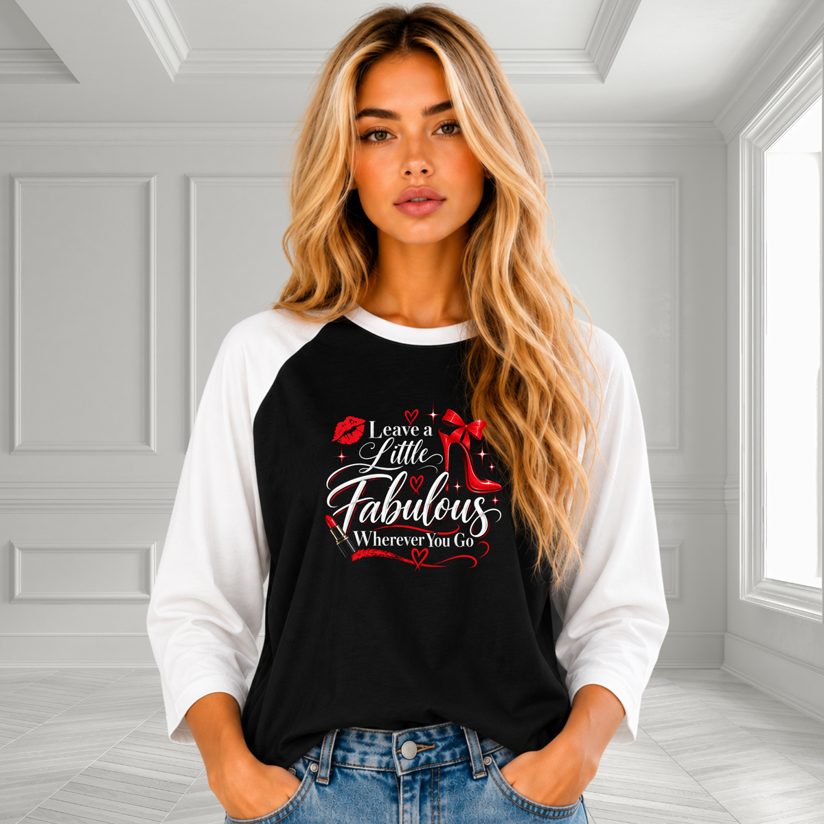 Leave A Little Fabulous Wherever You Go Baseball Tee