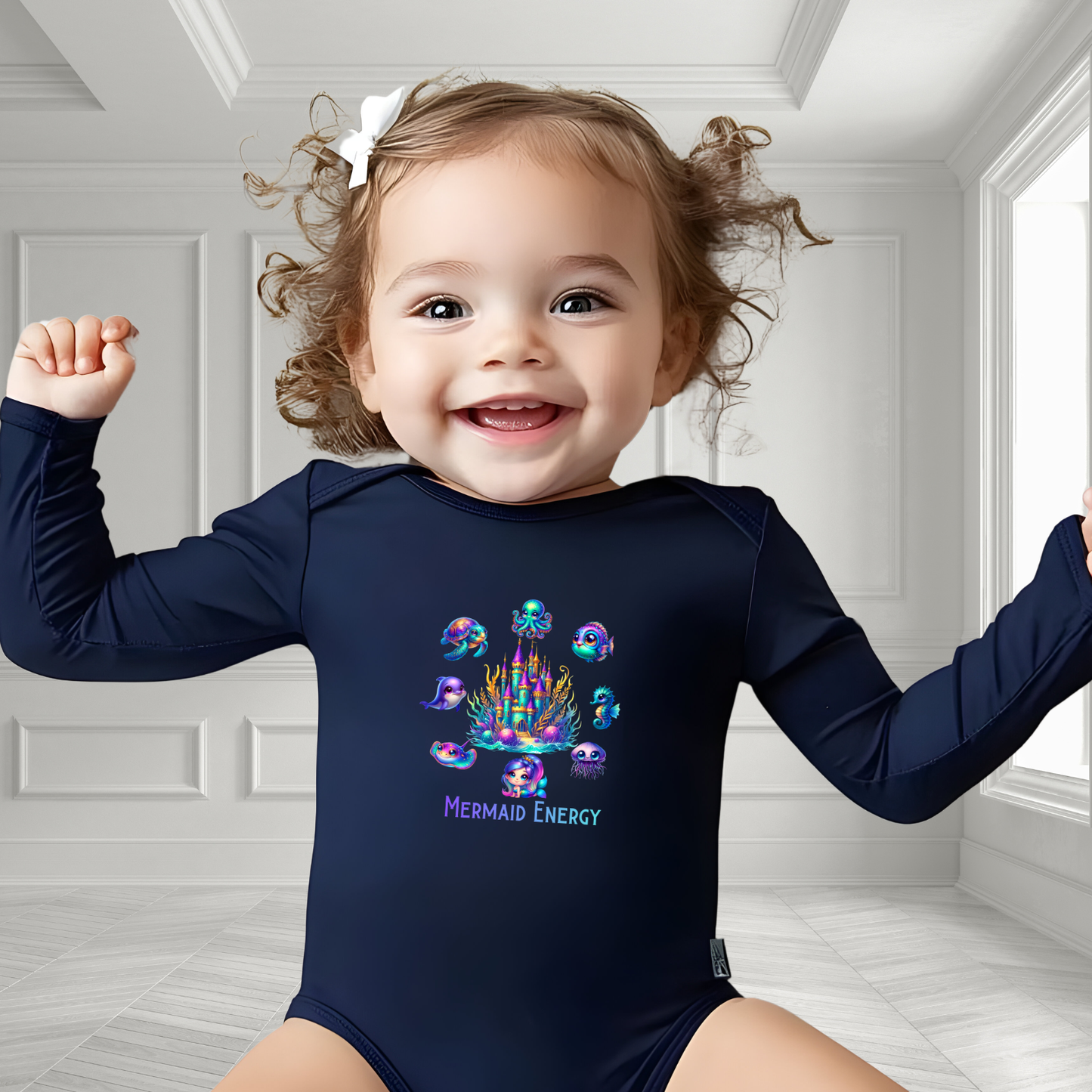 Mermaid Energy Infant Long Sleeve Onesie