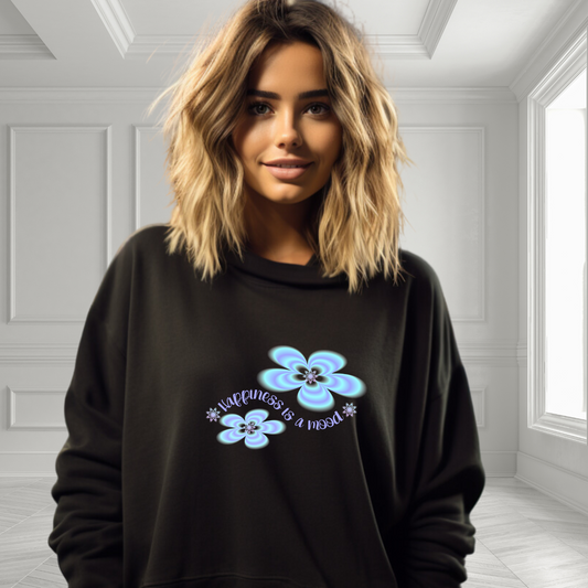 Happiness Is A Mood Crewneck Sweatshirt