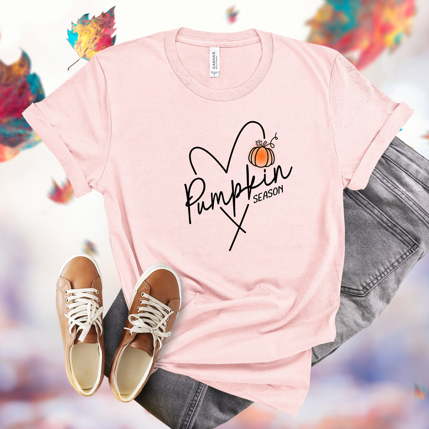 Pumpkin Season Heart T-Shirt
