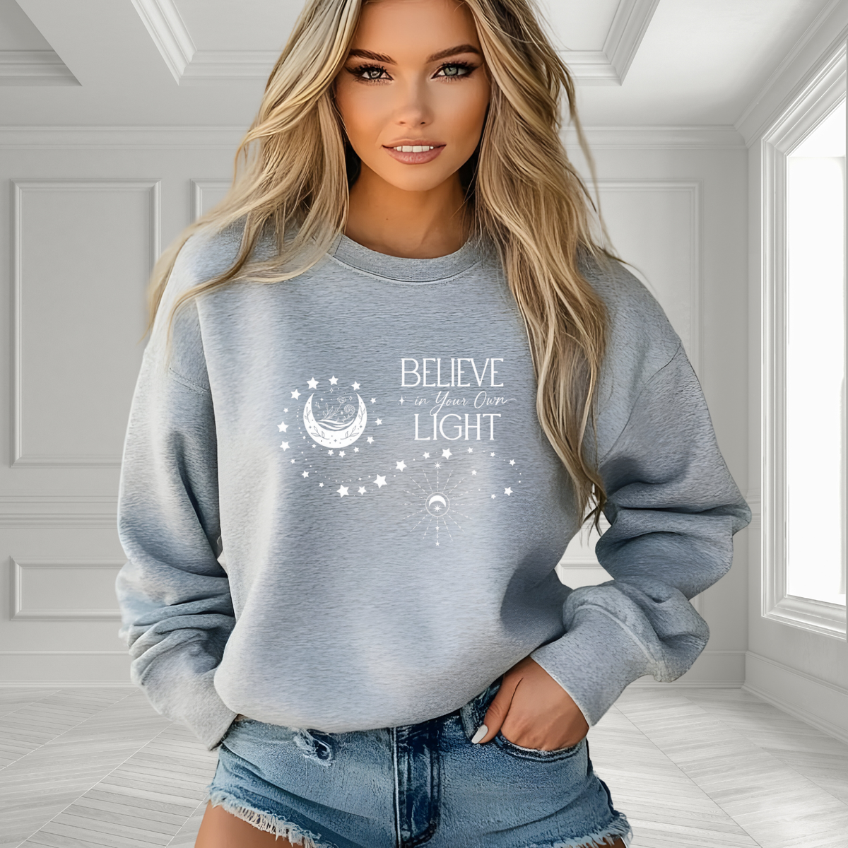 Believe In Your Own Light Crewneck Sweatshirt