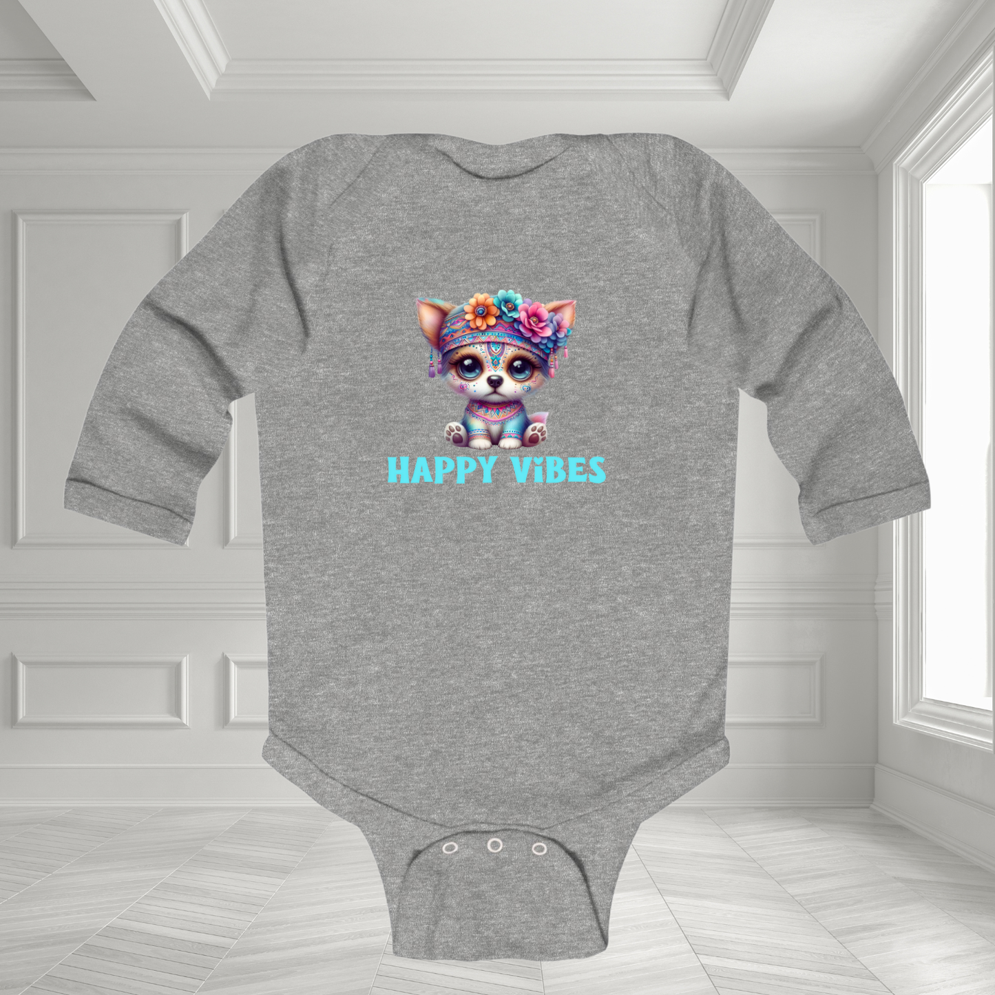 Happy Vibes Infant Long Sleeve Onesie