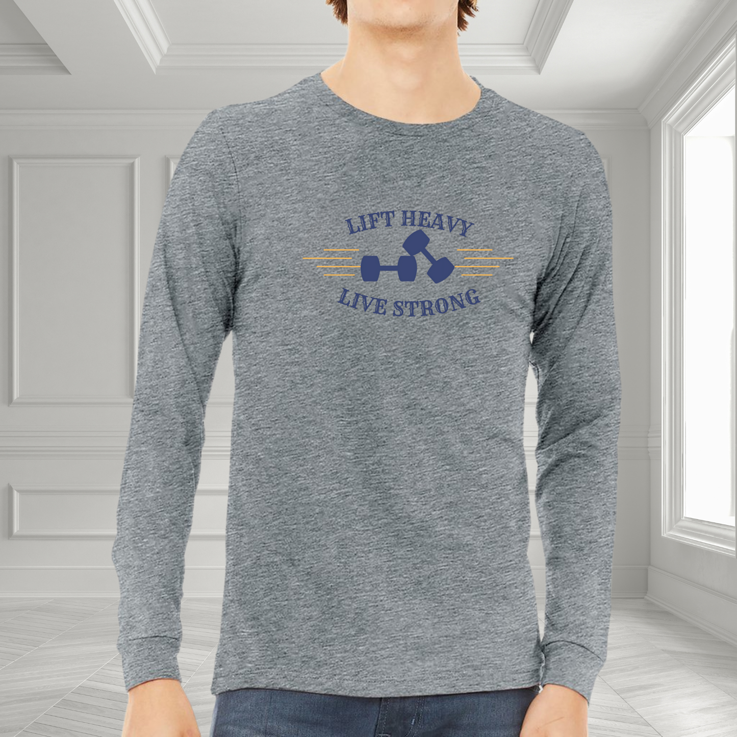Lift Heavy Live Strong Long Sleeve Tee