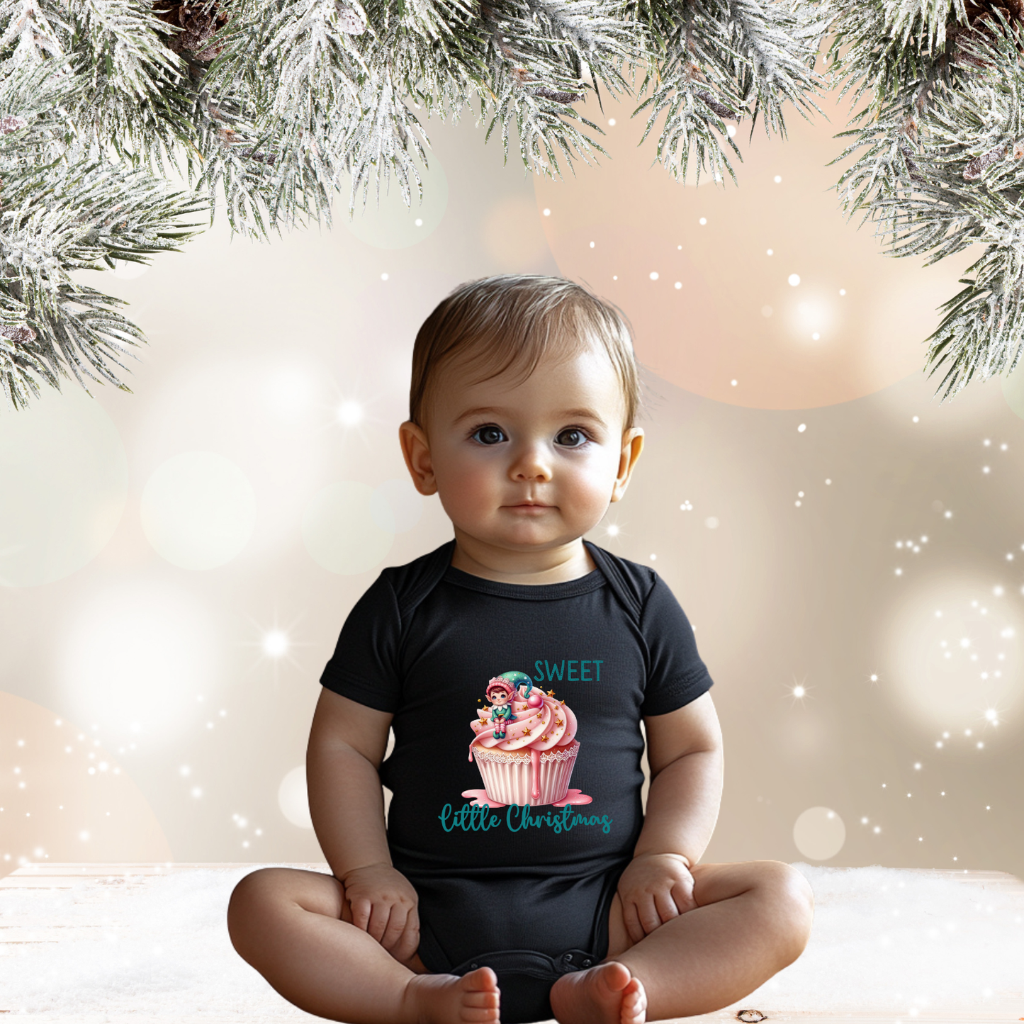 Sweet Little Christmas Infant Short Sleeve Onesie