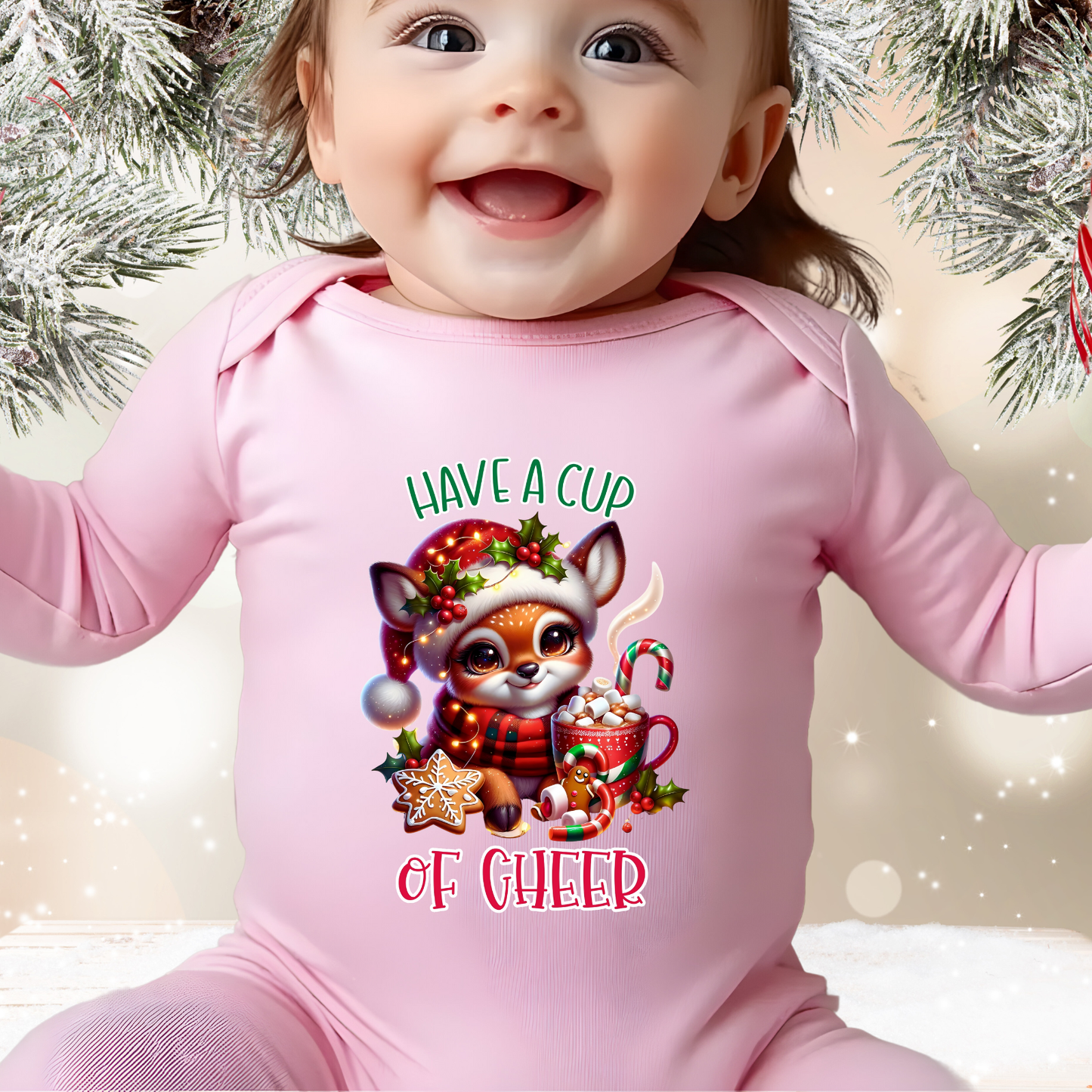 Have A Cup Of Cheer Infant Long Sleeve Onesie