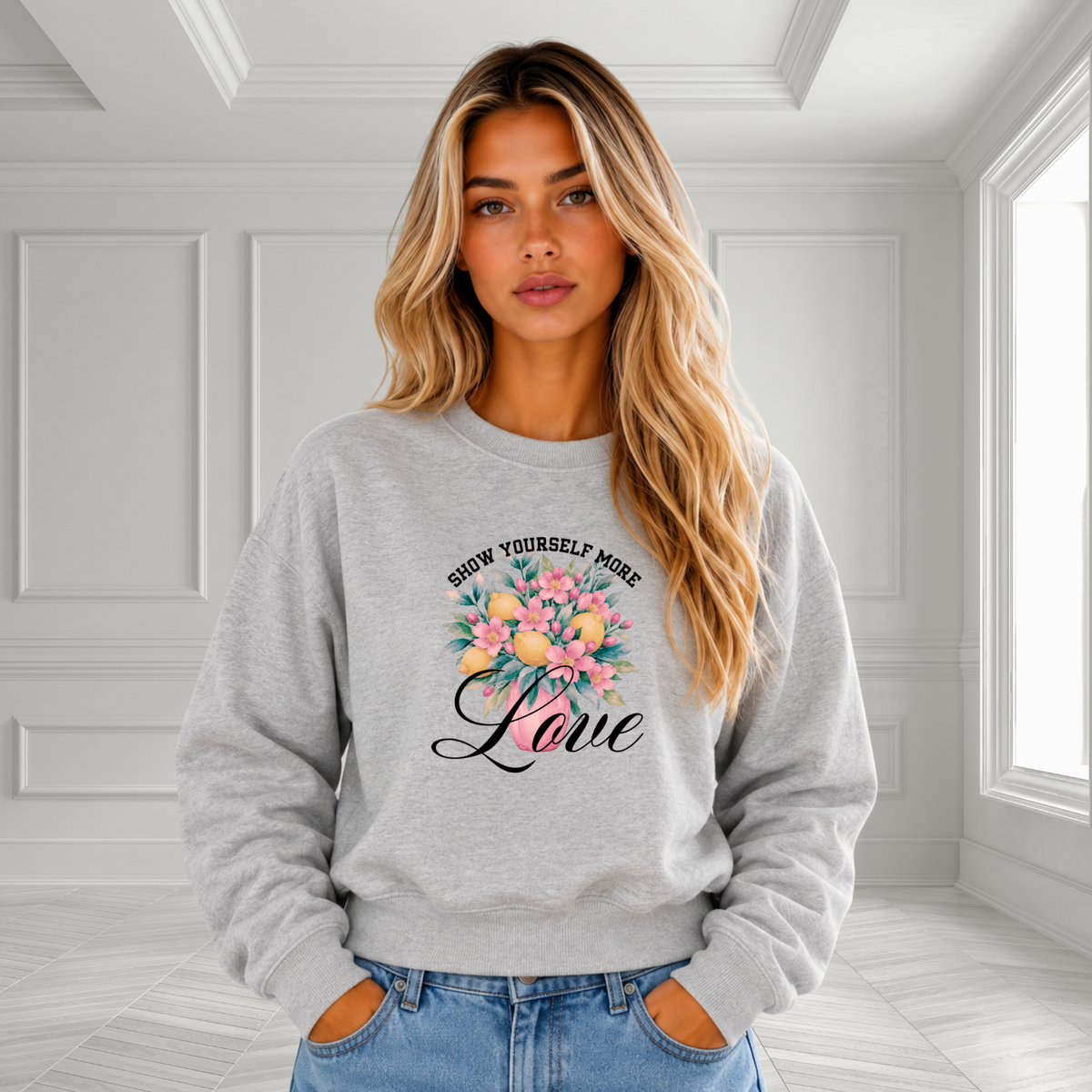Show Yourself More Love Crewneck Sweatshirt