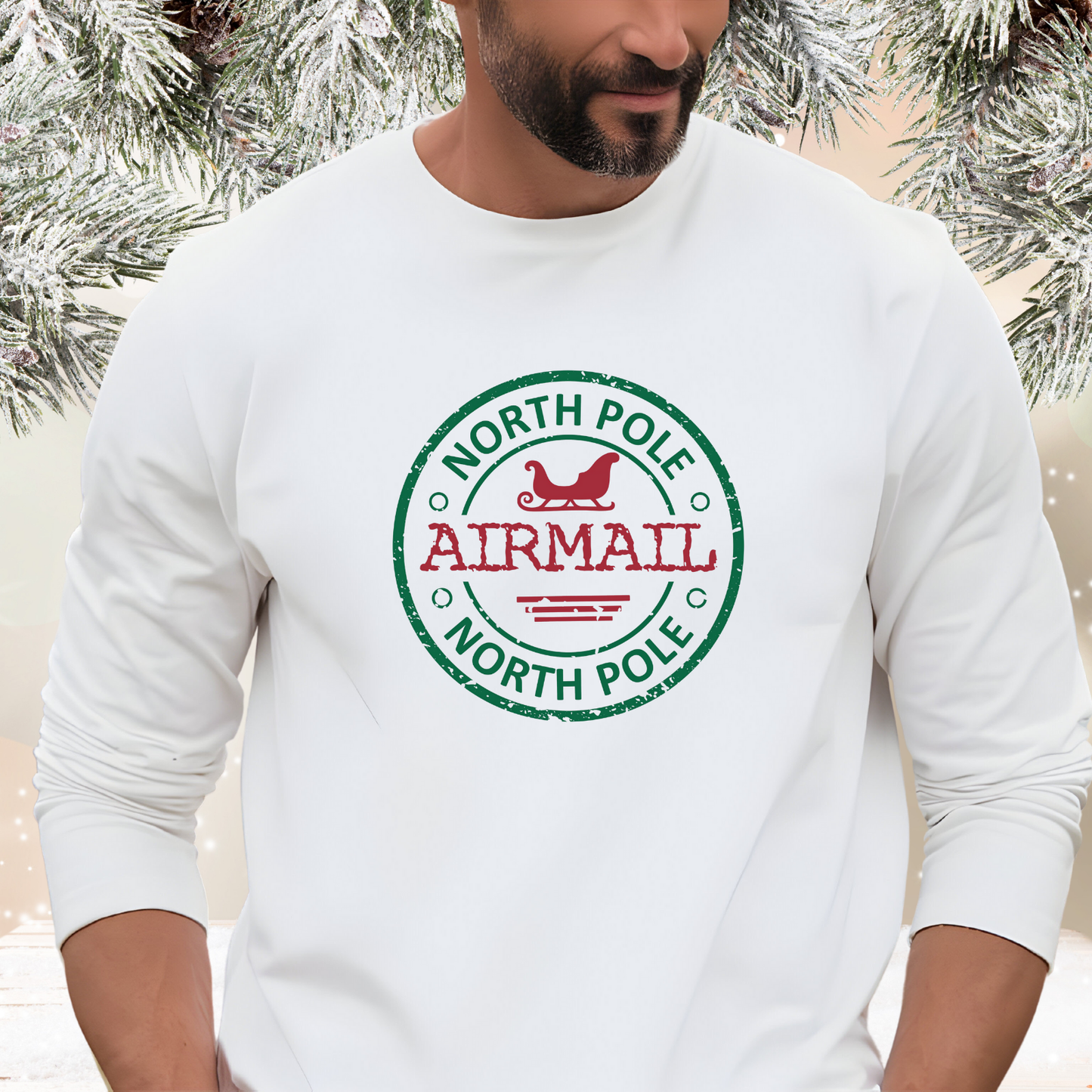 North Pole Airmail Long Sleeve Tee
