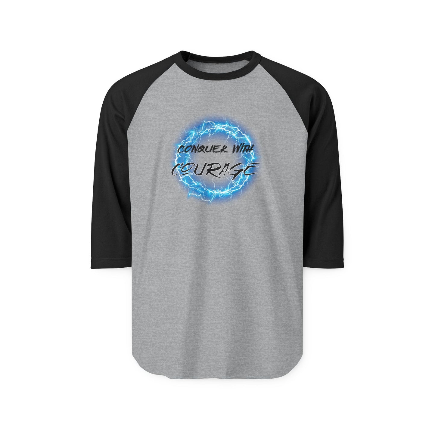 Conquer With Courage Baseball Tee