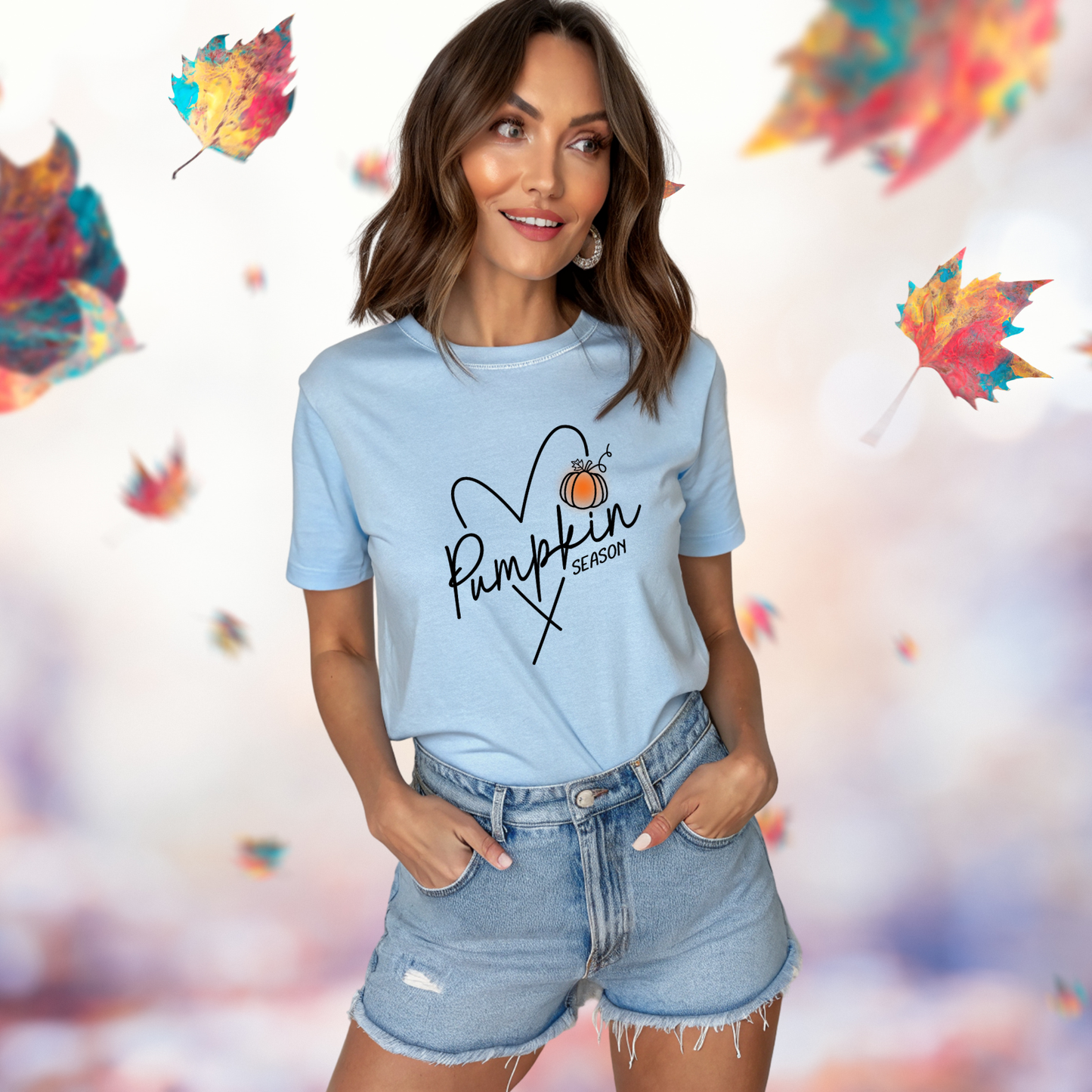 Pumpkin Season Heart T-Shirt