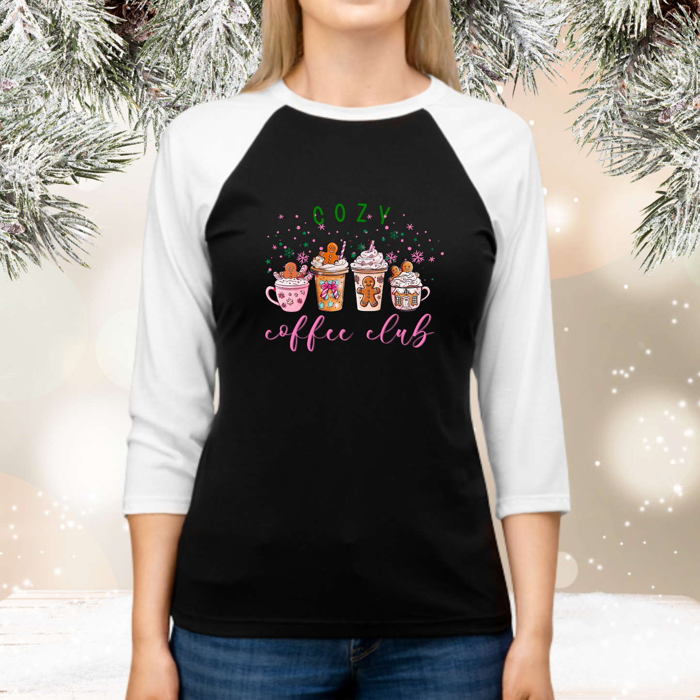 Cozy Coffee Club Baseball Tee
