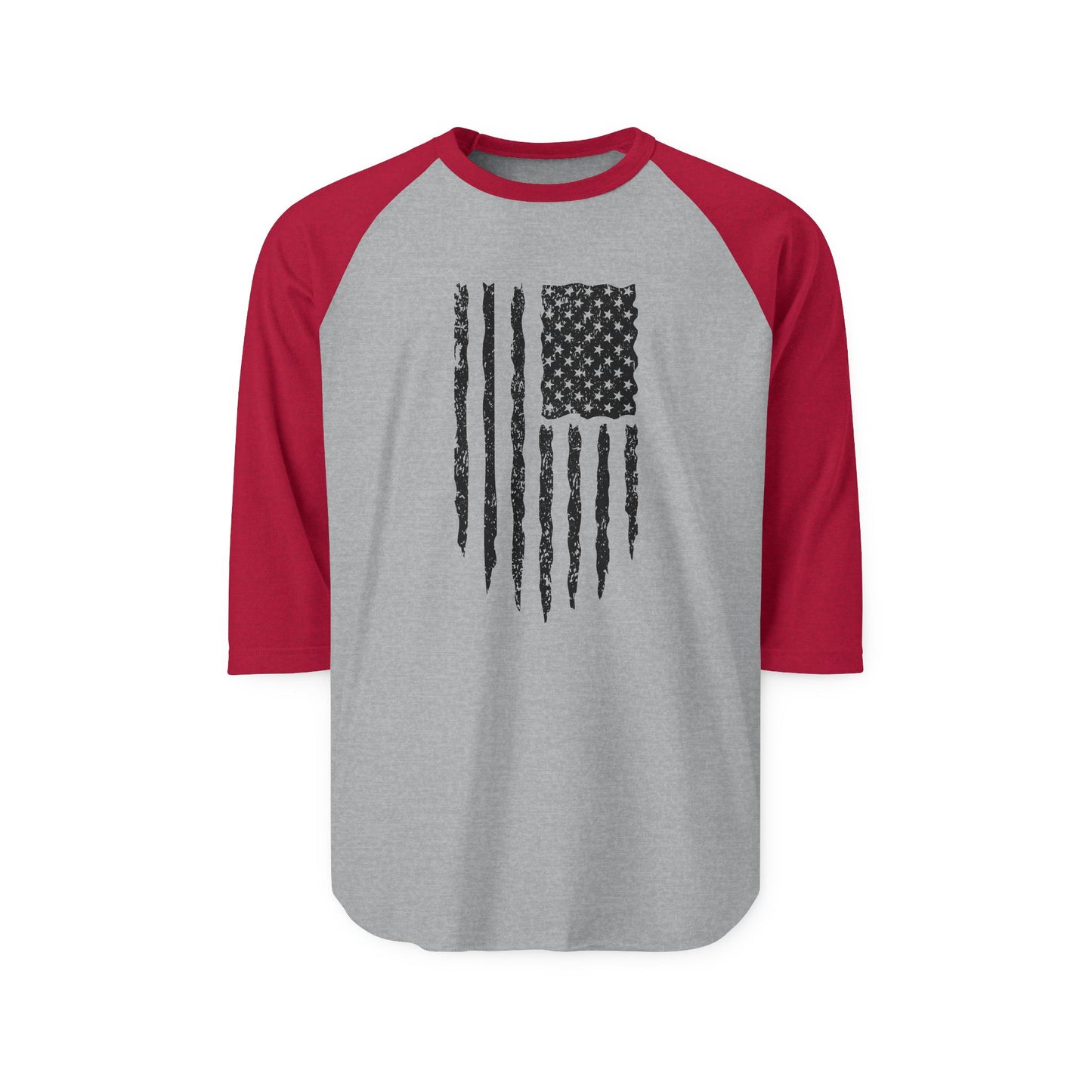 Distressed American Flag Baseball Tee